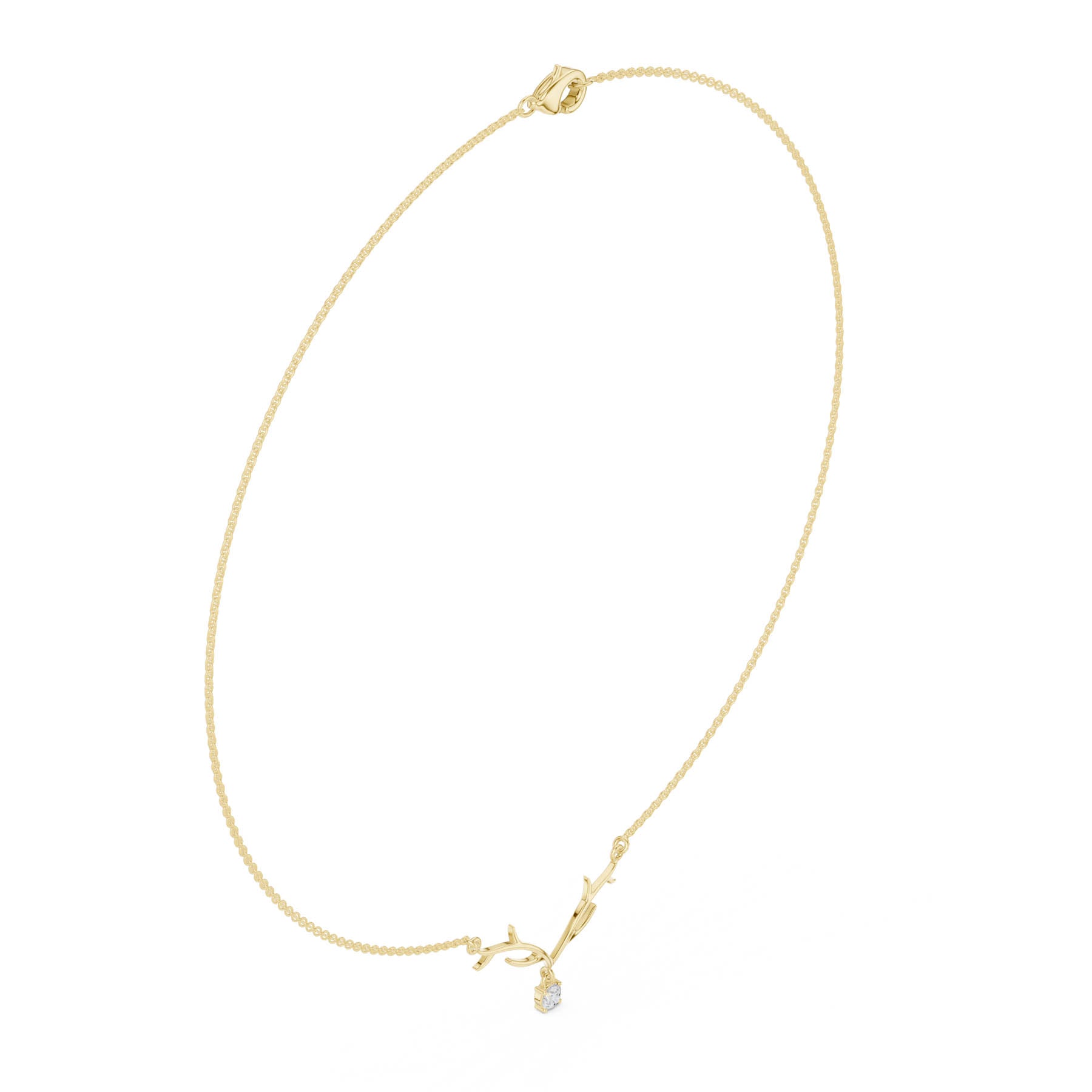 .24 Ct. Antler-Inspired Diamond Drop Pendant Necklace (SBWN (33)) 2