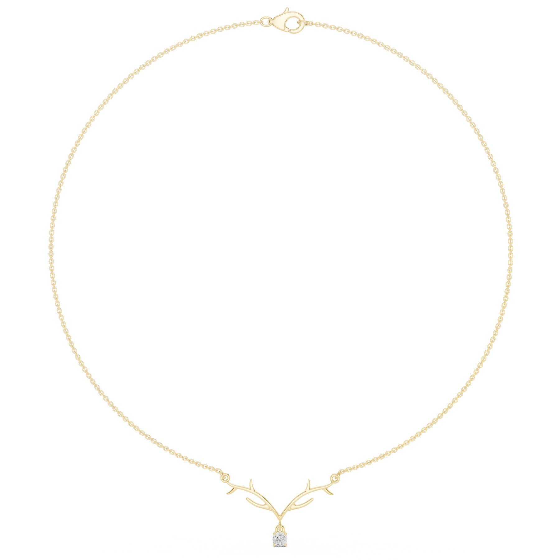 .24 Ct. Antler-Inspired Diamond Drop Pendant Necklace (SBWN (33)) 8