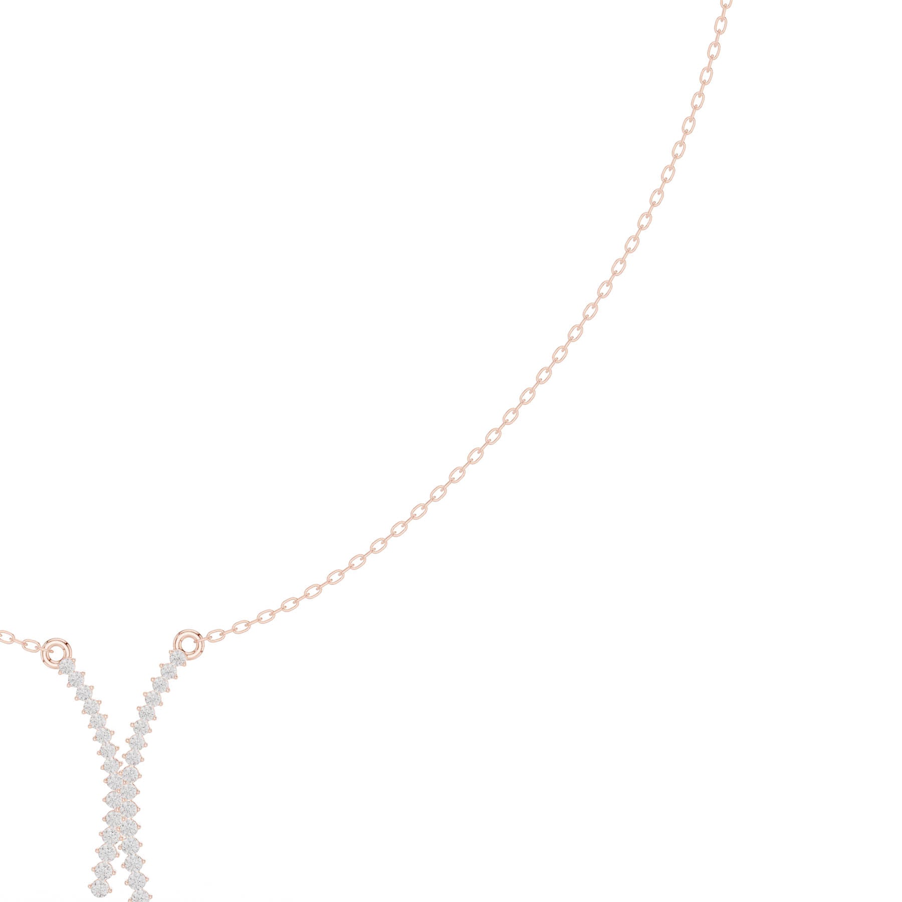 .37 Ct. Crossed V-Shape Round Diamond Pendant Necklace (SBWN (46)) 10