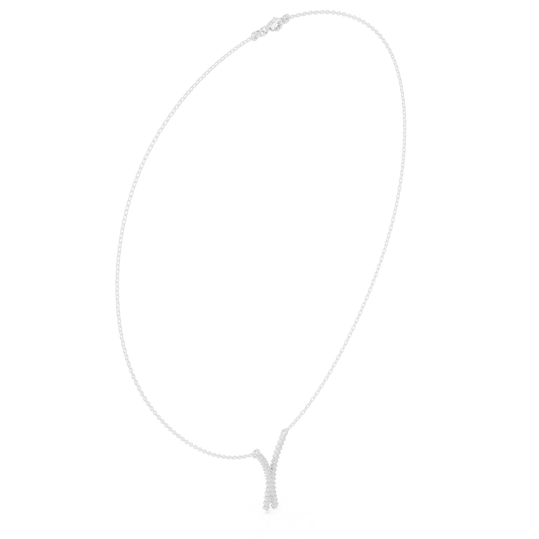 .37 Ct. Crossed V-Shape Round Diamond Pendant Necklace (SBWN (46)) 12