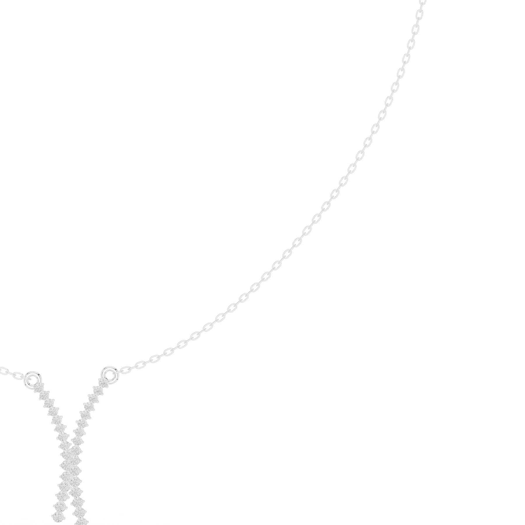 .37 Ct. Crossed V-Shape Round Diamond Pendant Necklace (SBWN (46)) 1