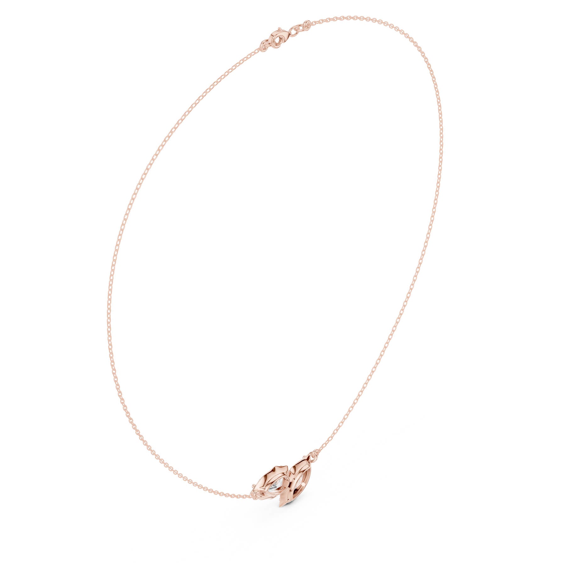 3.30 Ct. Marquise and Pear Diamond Two-Stone Pendant Necklace (SBWN (48)) 11