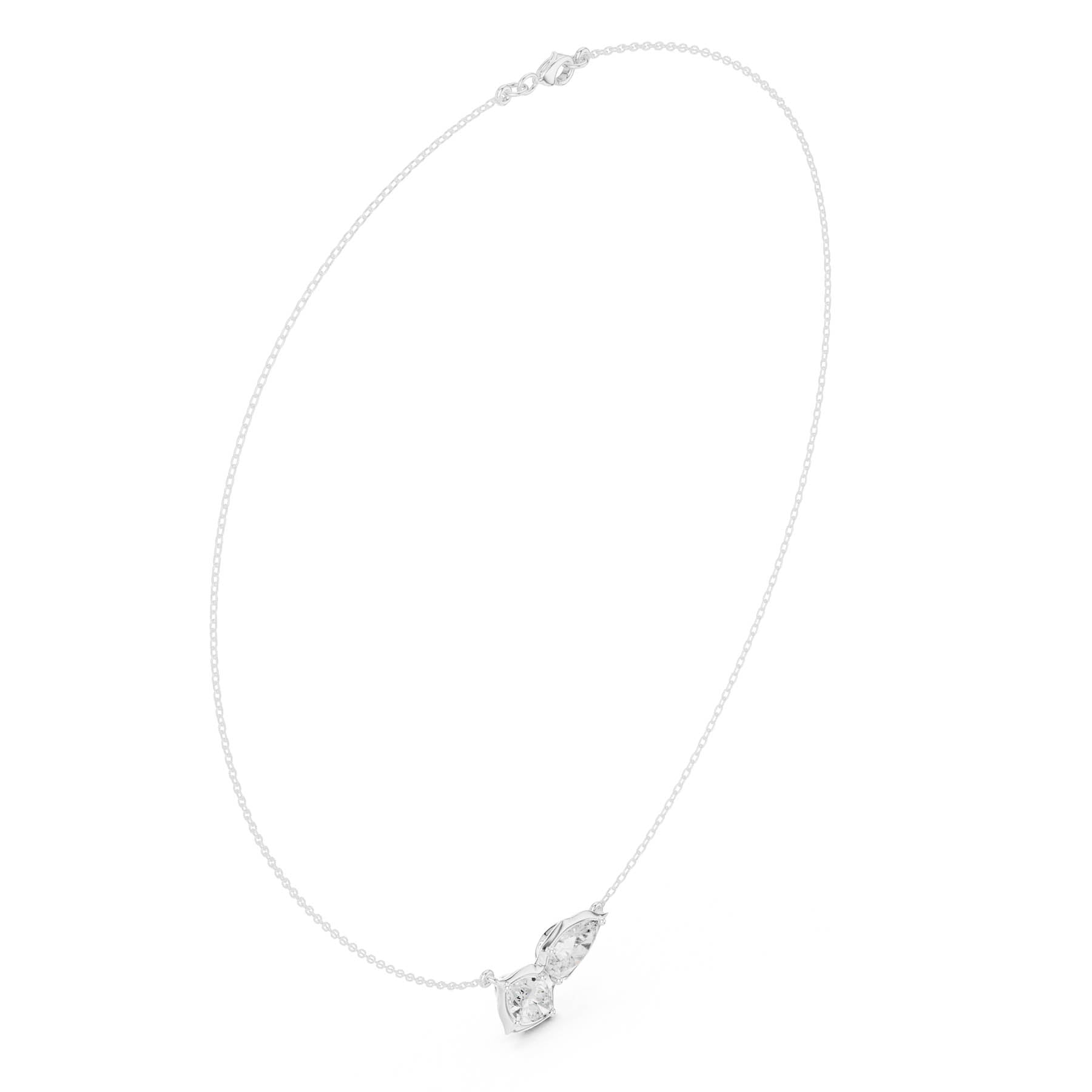 3.30 Ct. Marquise and Pear Diamond Two-Stone Pendant Necklace (SBWN (48)) 13