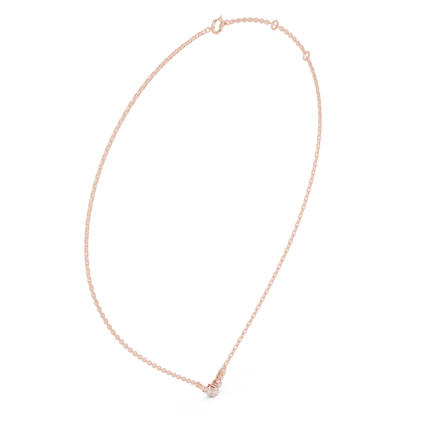 .20 Ct. Graduated Pear and Round Diamond Drop Necklace with Delicate Chain (SBWN (54)) 9