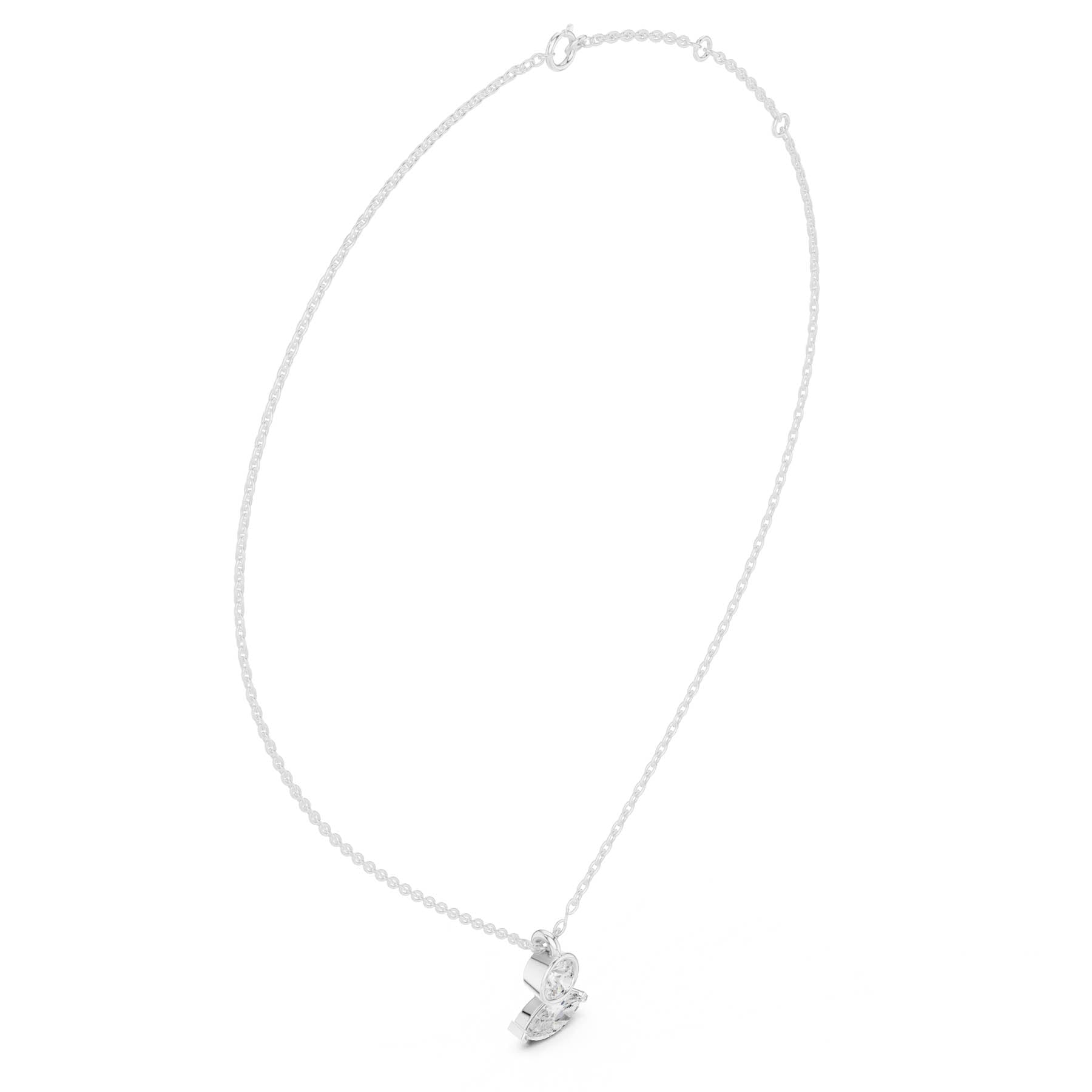 .27 Ct. Round and Marquise Diamond Two-Stone Drop Pendant Necklace (SBWN (55)) 12
