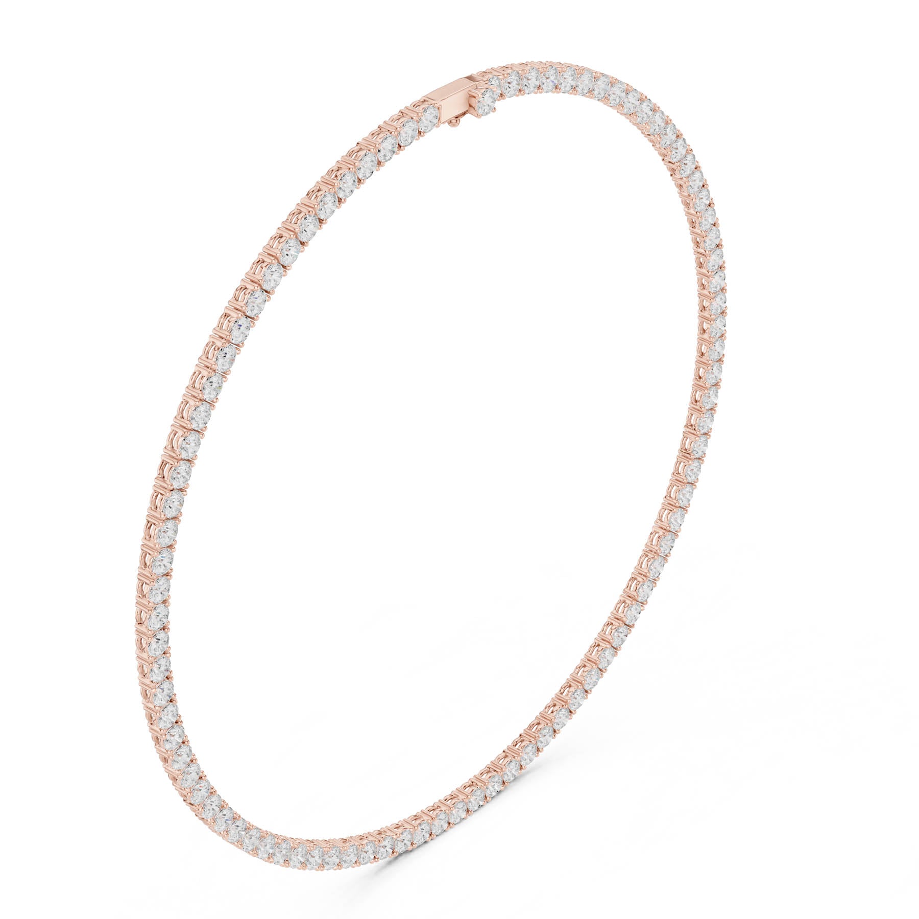 27.00 Ct. Classic Round Diamond Tennis Necklace (SBWN (8)) 2