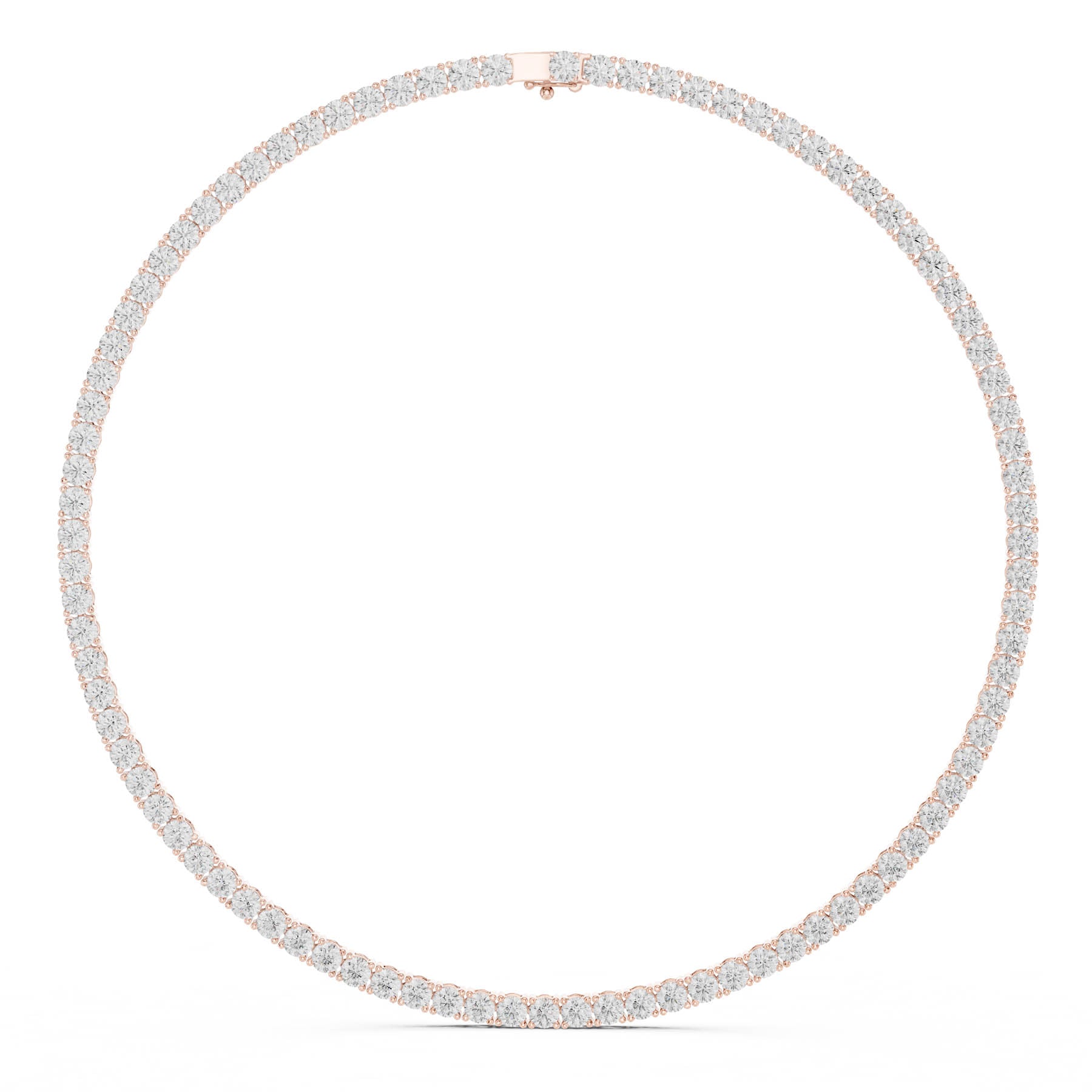27.00 Ct. Classic Round Diamond Tennis Necklace (SBWN (8)) 5