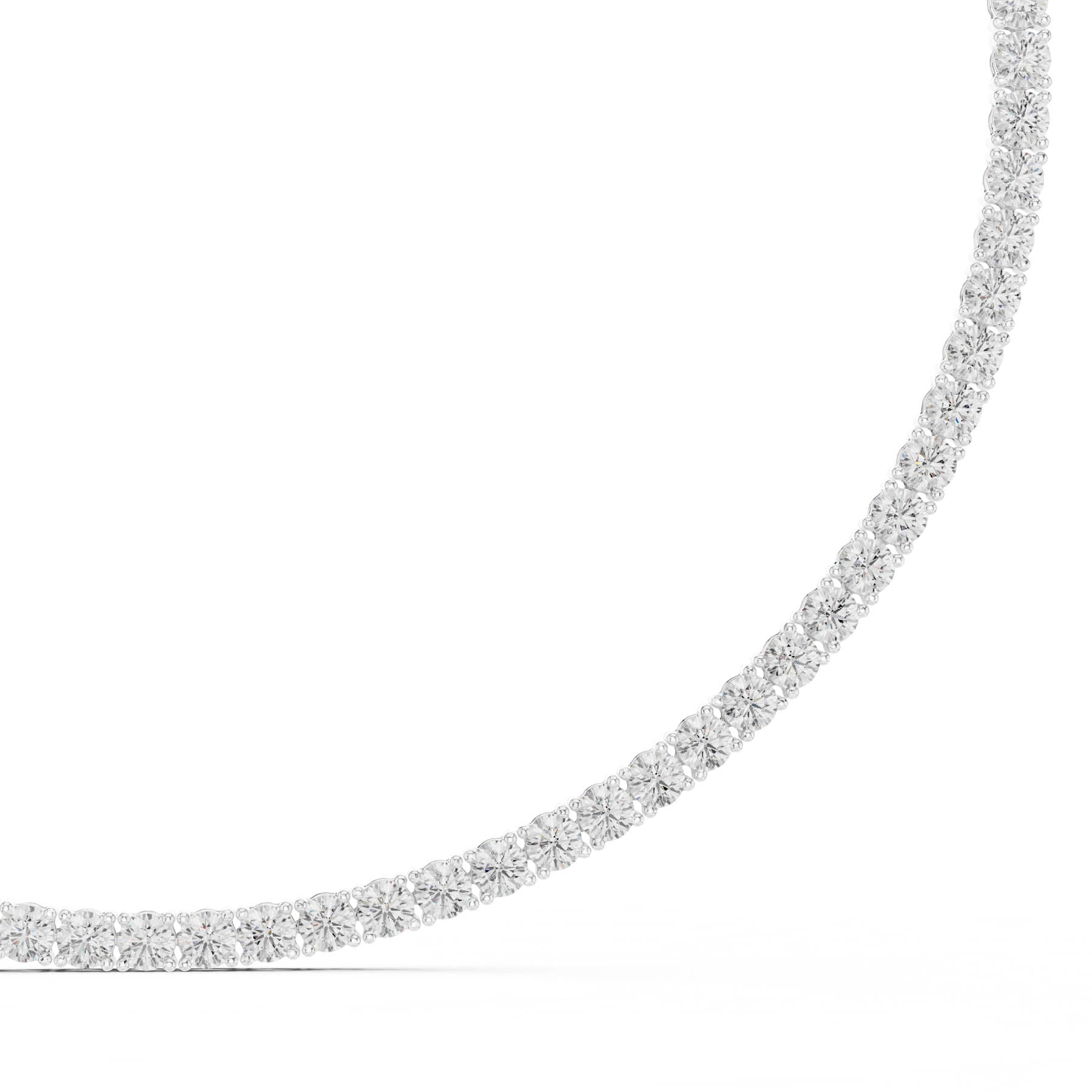 27.00 Ct. Classic Round Diamond Tennis Necklace (SBWN (8)) 1
