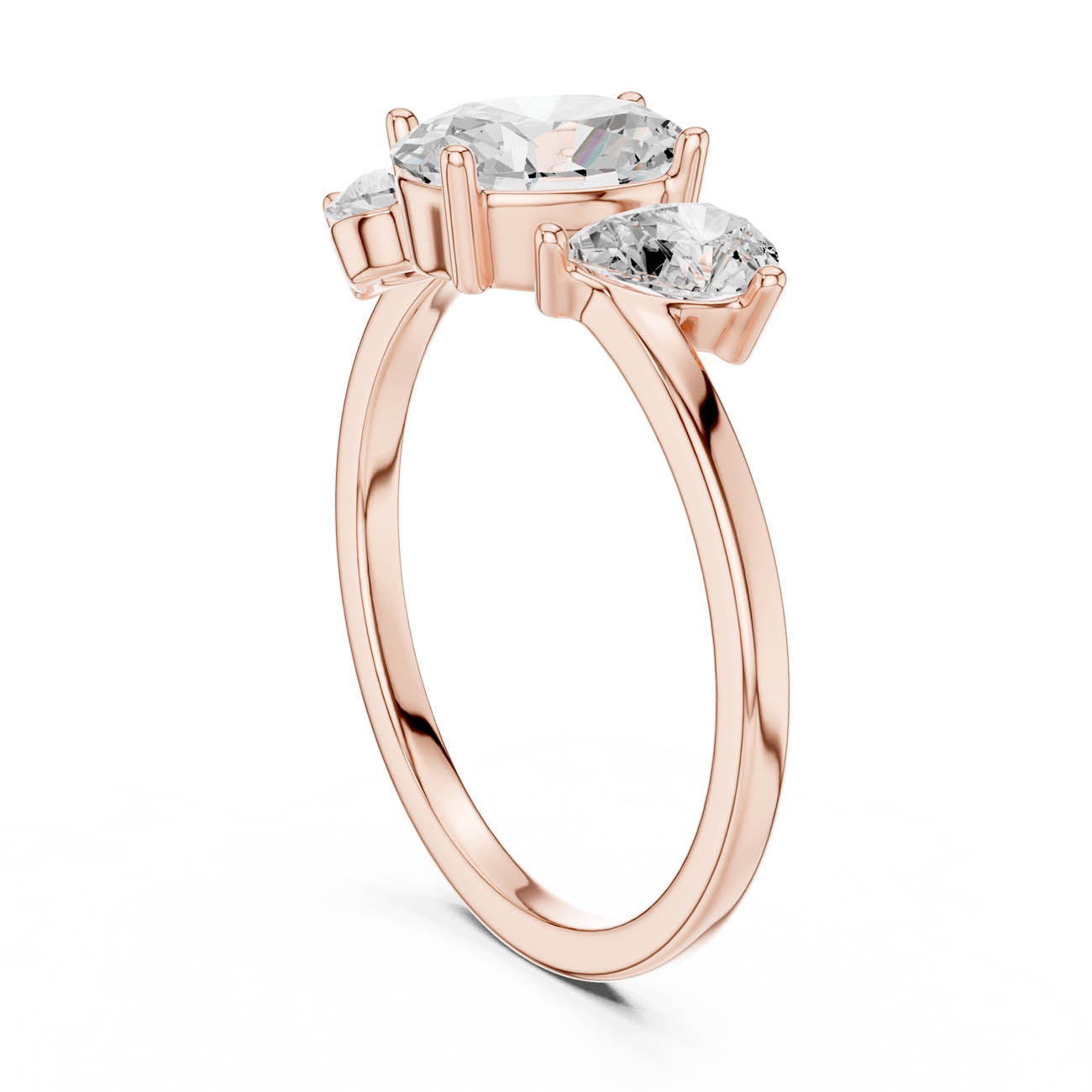 1.54 Ct. Oval Diamond Solitaire with Pear Side Accents (SBWR(10)) 8