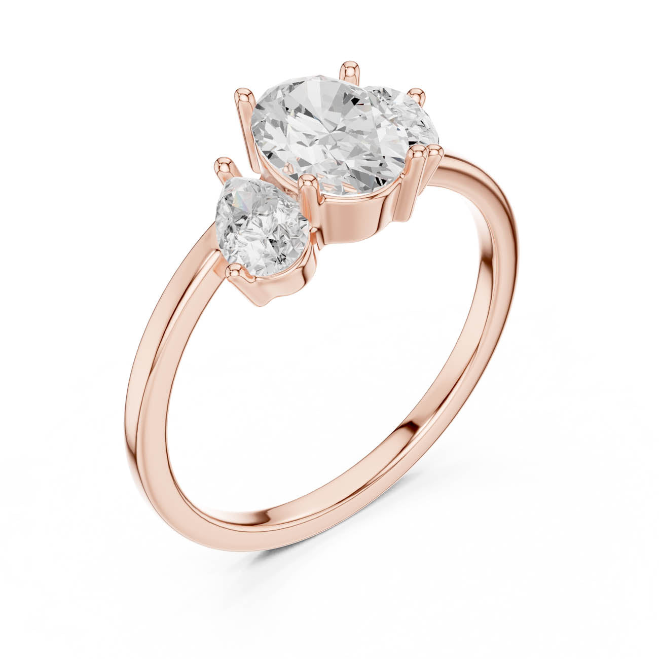1.54 Ct. Oval Diamond Solitaire with Pear Side Accents (SBWR(10)) 10
