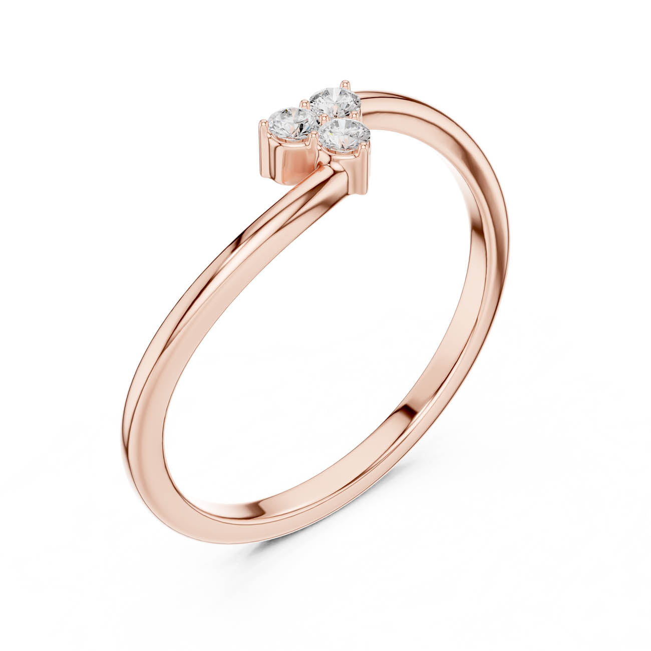 .09 Ct. Round Diamond Cluster Bypass Ring (SBWR(14)) 8