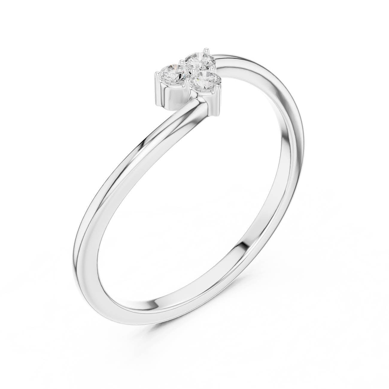 .09 Ct. Round Diamond Cluster Bypass Ring (SBWR(14)) 6