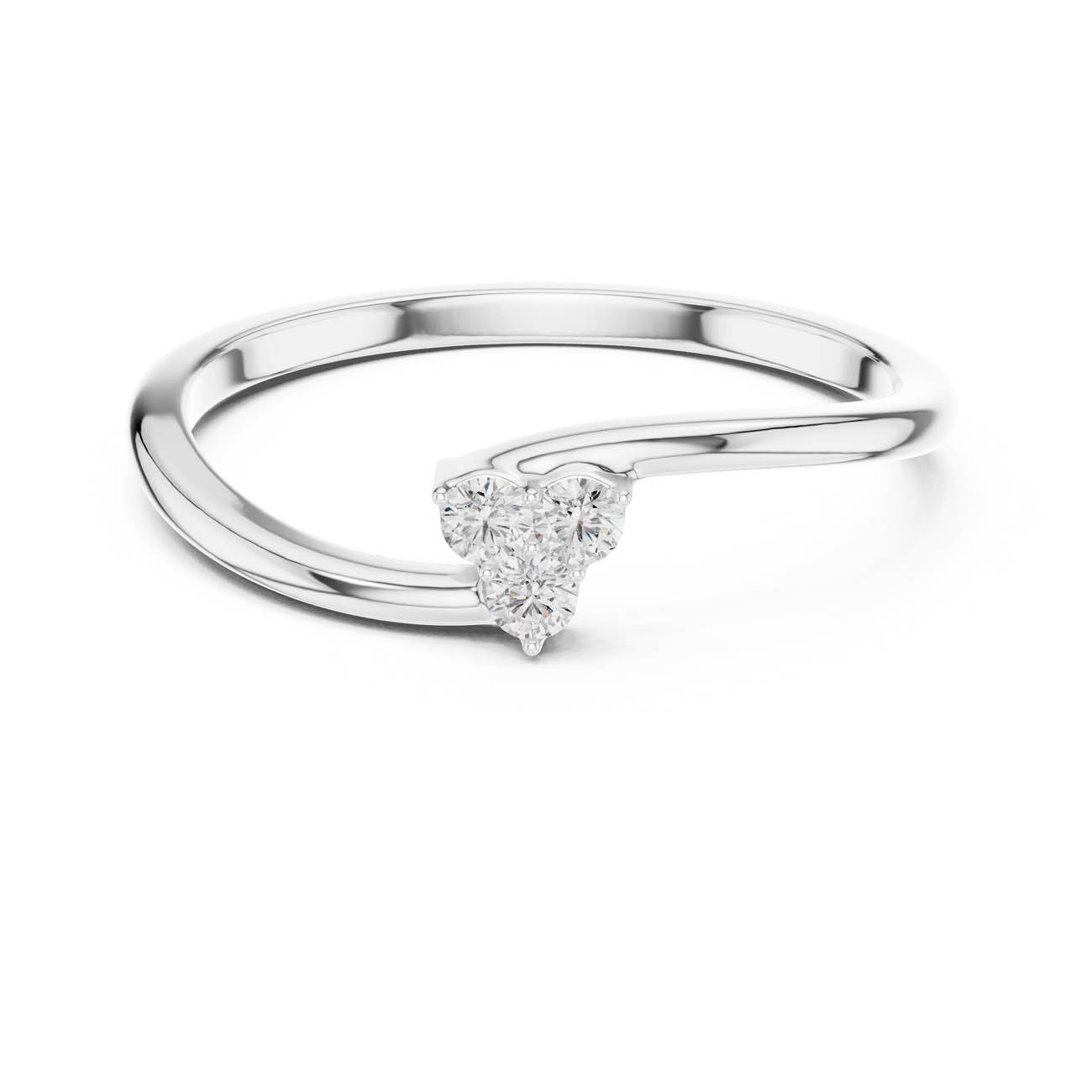 .09 Ct. Round Diamond Cluster Bypass Ring (SBWR(14))