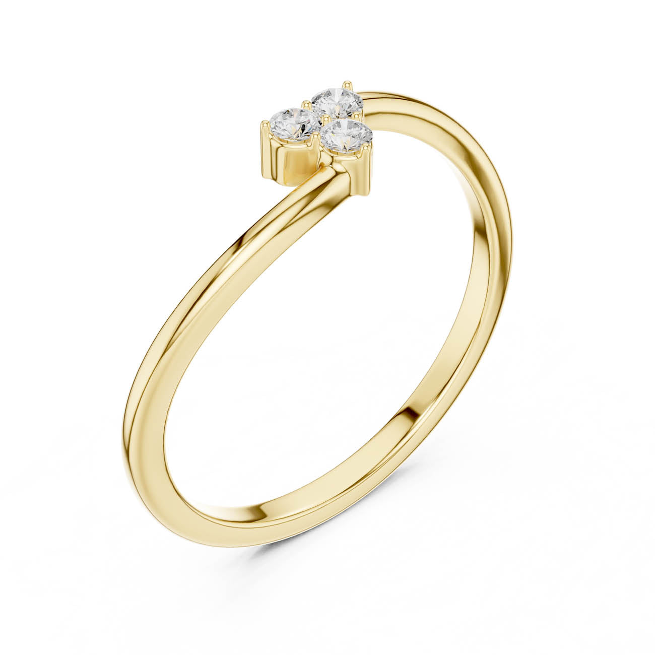 .09 Ct. Round Diamond Cluster Bypass Ring (SBWR(14))
