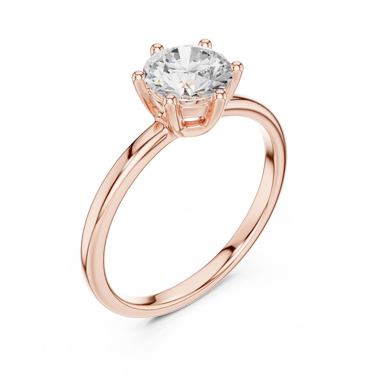 1.00 Ct. Round Diamond Solitaire with Classic Six-Prong Setting (SBWR(18)) 6