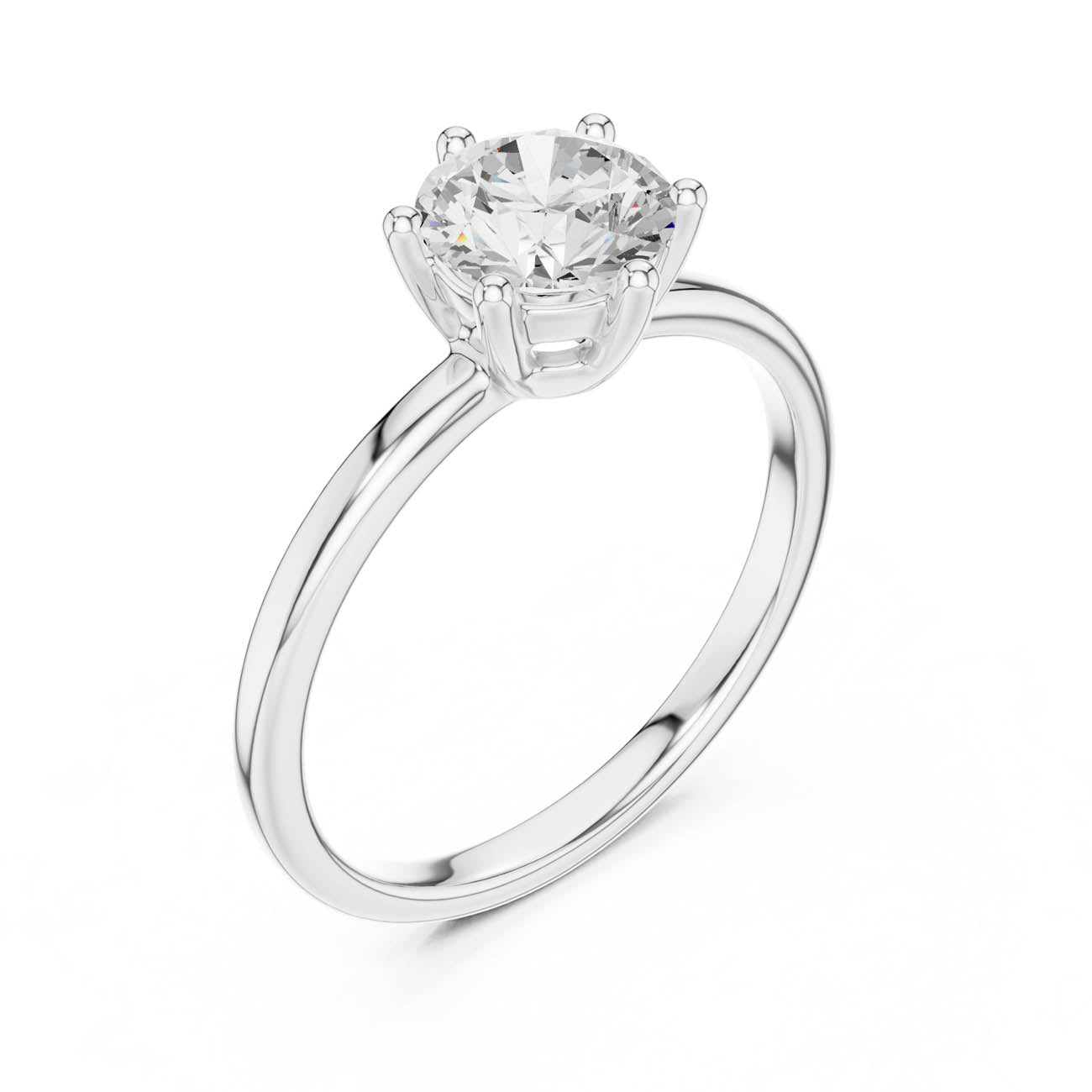 1.00 Ct. Round Diamond Solitaire with Classic Six-Prong Setting (SBWR(18)) 10