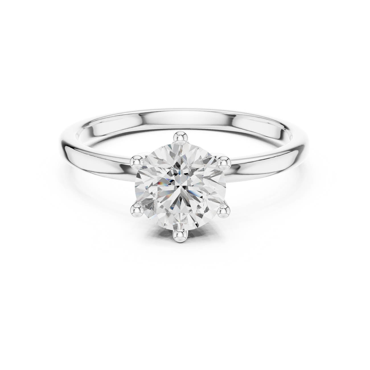 1.00 Ct. Round Diamond Solitaire with Classic Six-Prong Setting (SBWR(18))