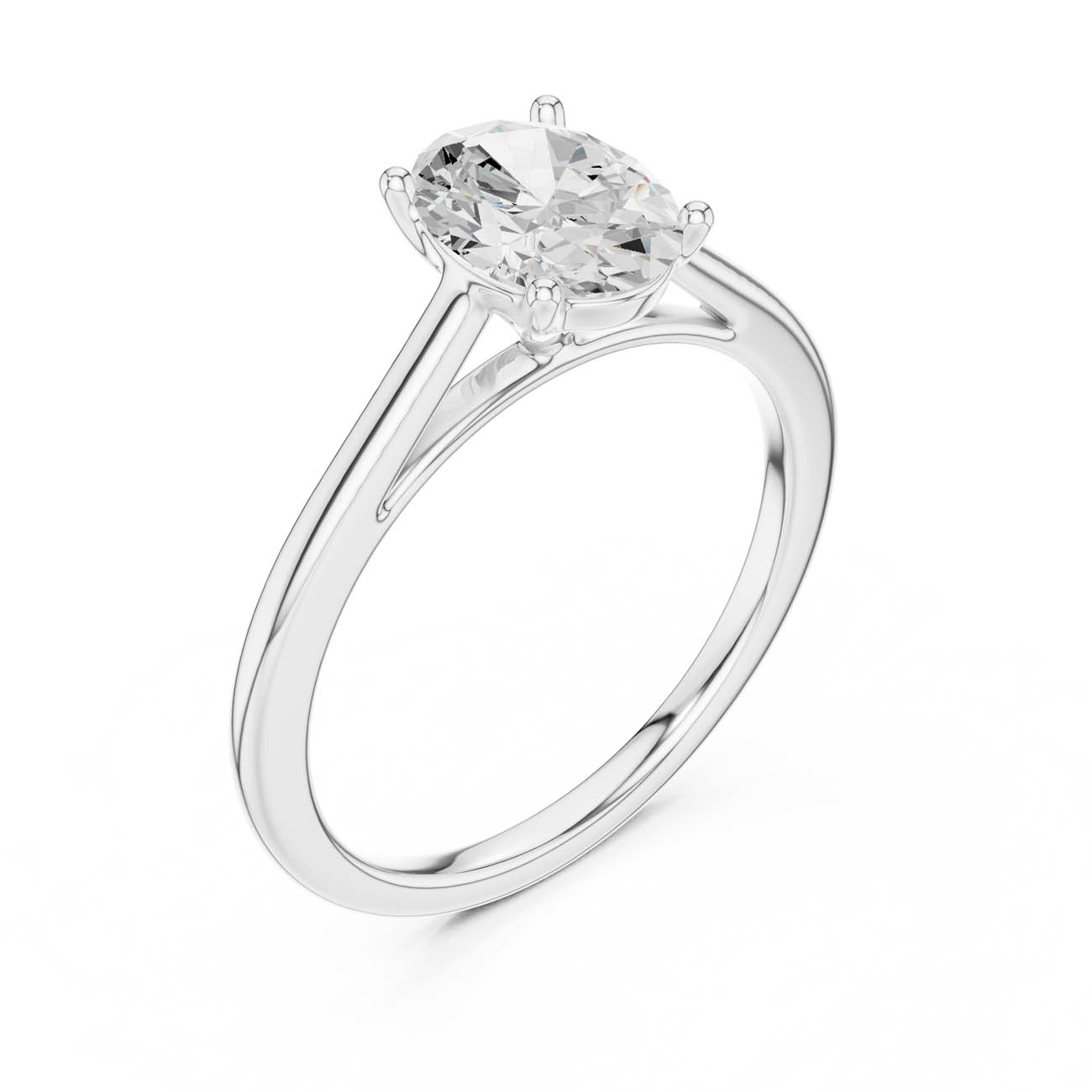 1.00 Ct. Oval Diamond Solitaire with Classic Four-Prong Setting (SBWR(19)) 10