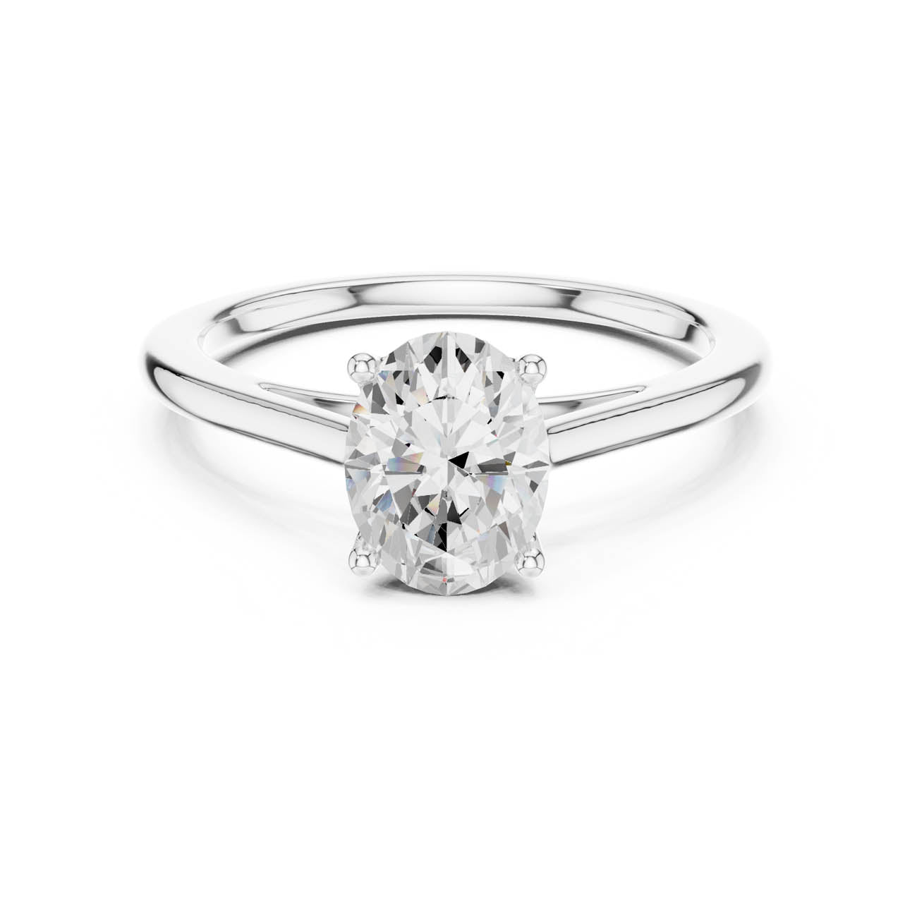 1.00 Ct. Oval Diamond Solitaire with Classic Four-Prong Setting (SBWR(19))