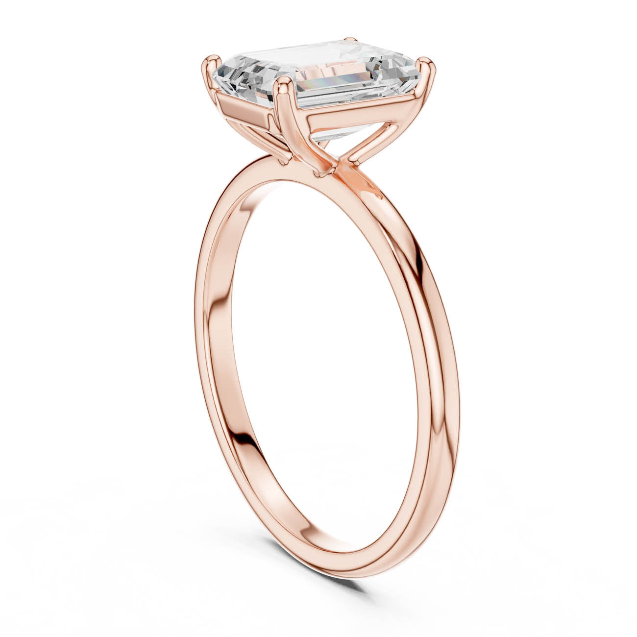 2.00 Ct. Emerald Cut Diamond Solitaire with Classic Four-Prong Setting (SBWR(20)) 9