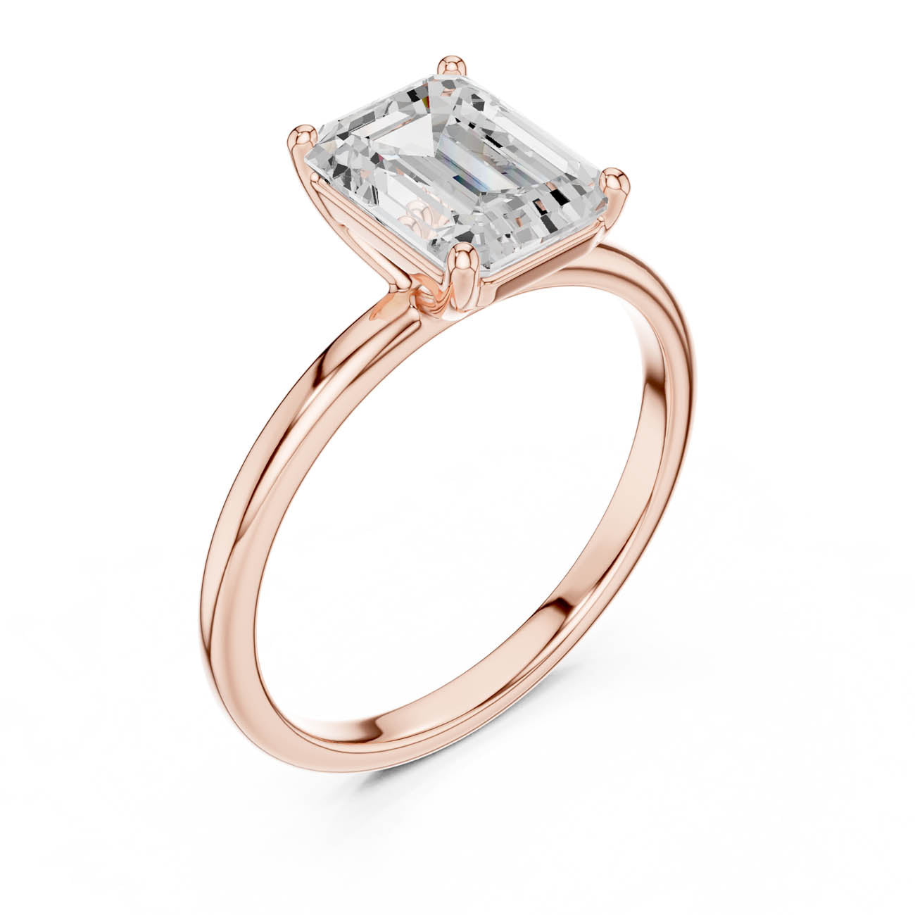 2.00 Ct. Emerald Cut Diamond Solitaire with Classic Four-Prong Setting (SBWR(20)) 6