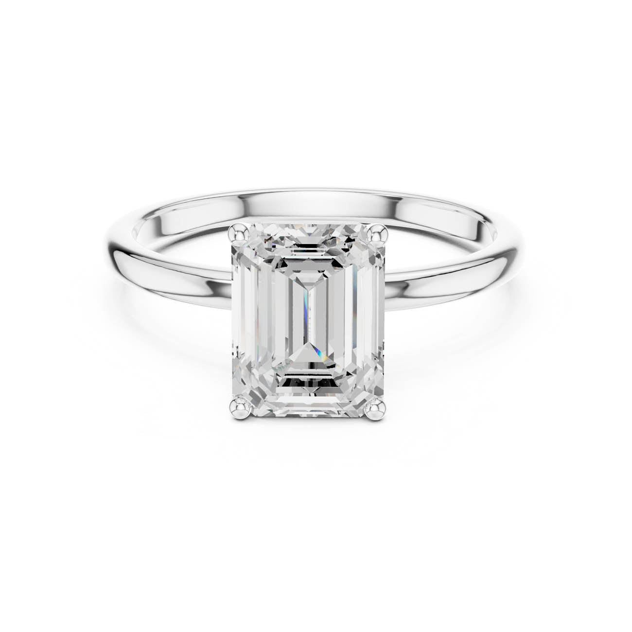 2.00 Ct. Emerald Cut Diamond Solitaire with Classic Four-Prong Setting (SBWR(20))