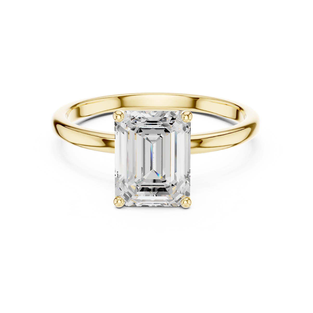 2.00 Ct. Emerald Cut Diamond Solitaire with Classic Four-Prong Setting (SBWR(20)) 5