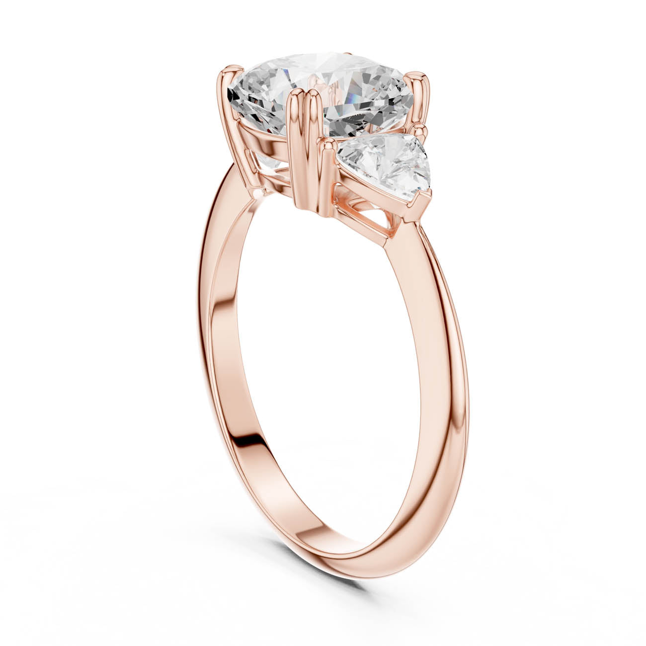 3.12 Ct. Cushion Diamond Solitaire with Trillion Side Stones (SBWR(25)) 12