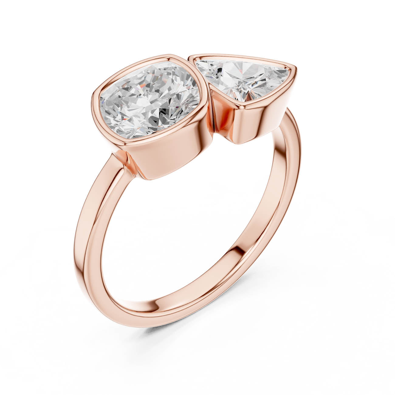 1.95 Ct. Cushion and Trillion Diamond Two-Stone Ring (SBWR(27)) 10