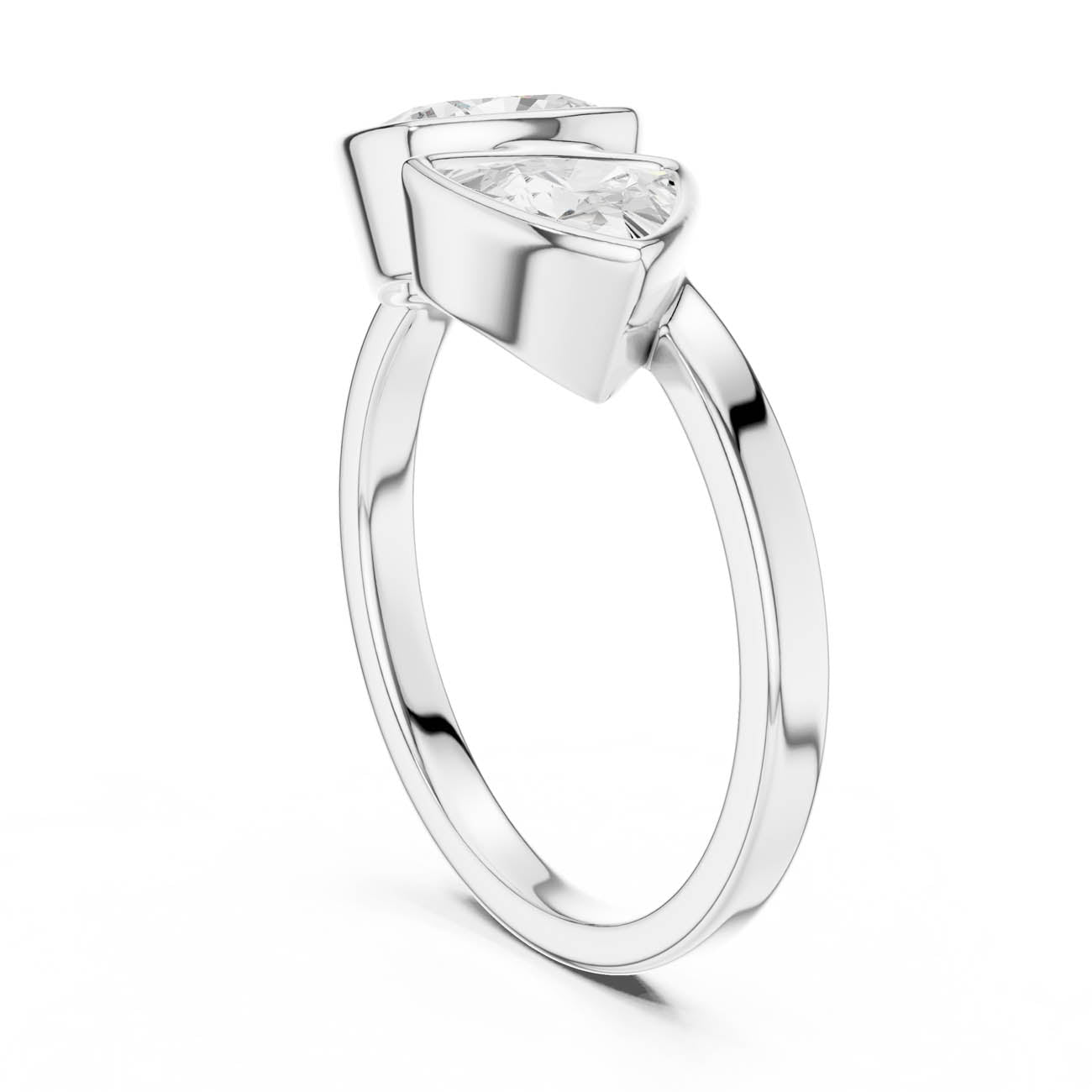 1.95 Ct. Cushion and Trillion Diamond Two-Stone Ring (SBWR(27)) 9