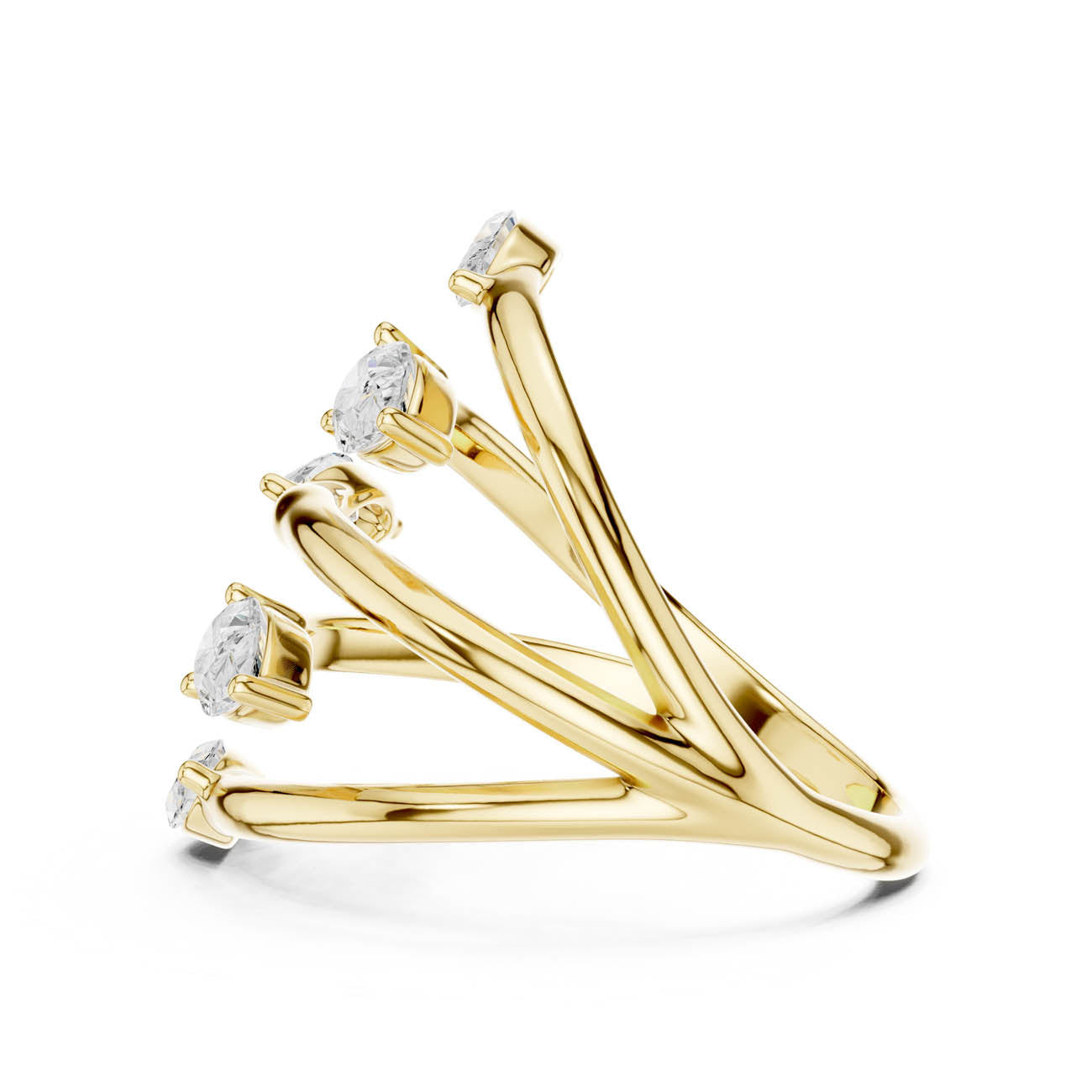 1.18 Ct. Marquise and Pear Diamond Wrap Ring with Multi-Row Open Design (SBWR(28)) 10