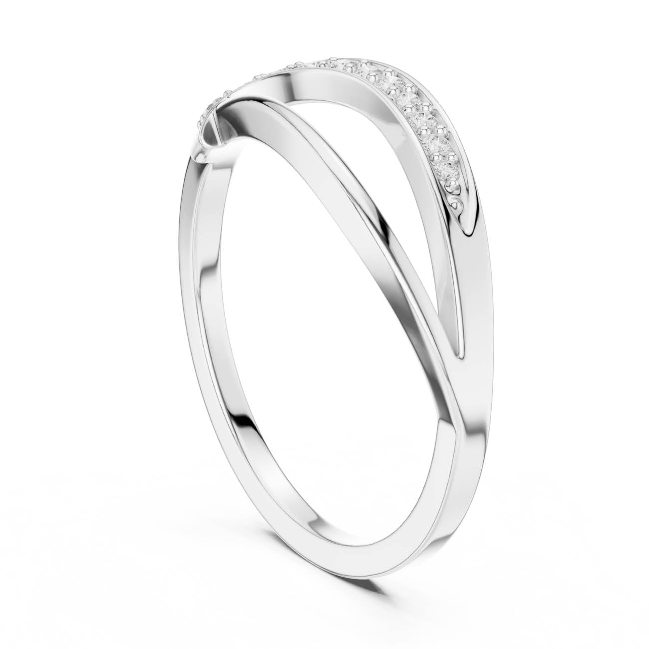 .11 Ct. Diamond Bypass Pavé Band Ring (SBWR(2)) 7