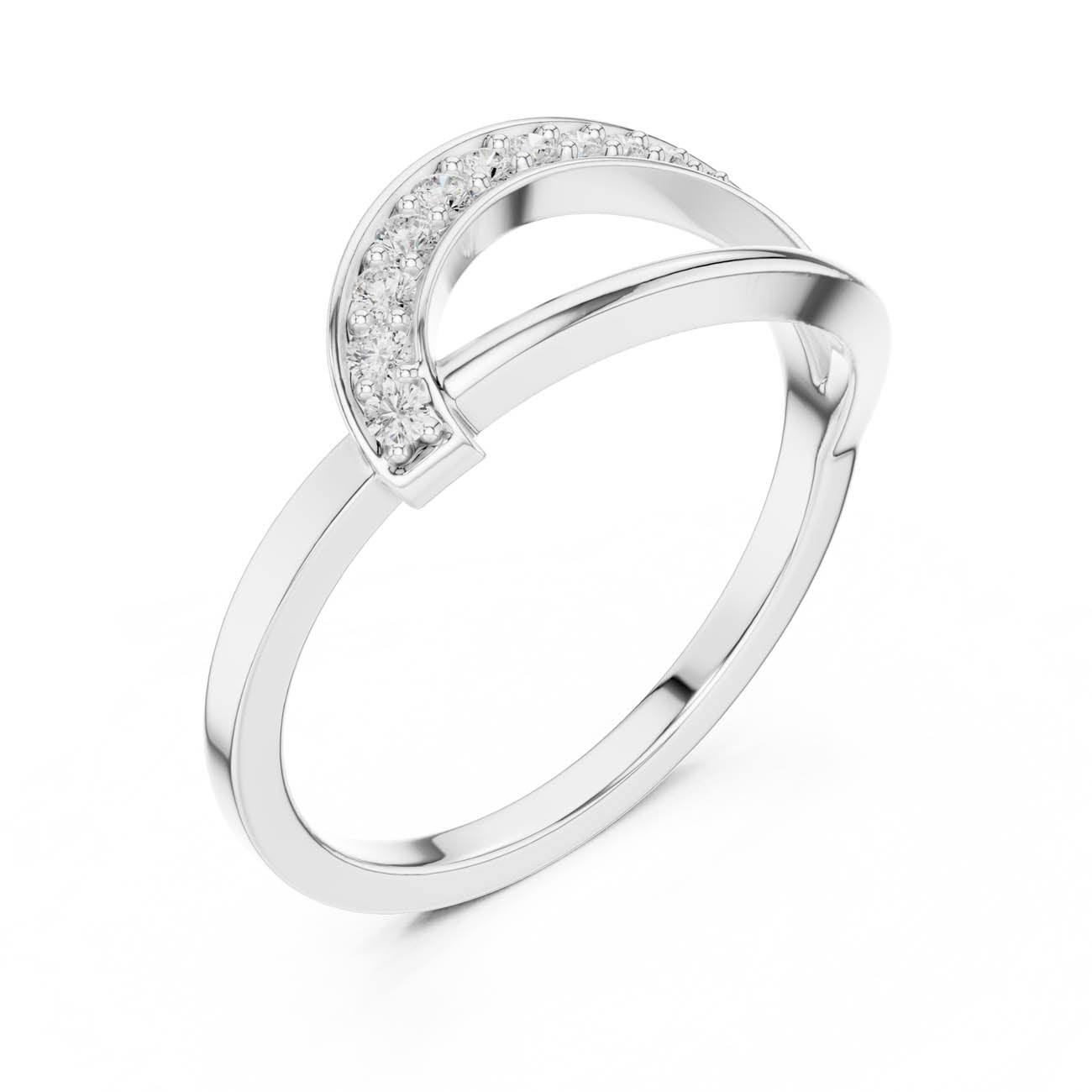 .11 Ct. Diamond Bypass Pavé Band Ring (SBWR(2)) 6