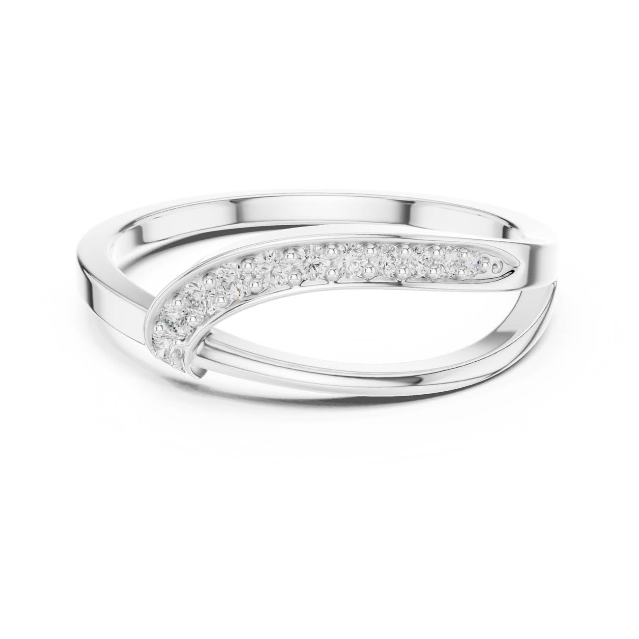 .11 Ct. Diamond Bypass Pavé Band Ring (SBWR(2)) 5