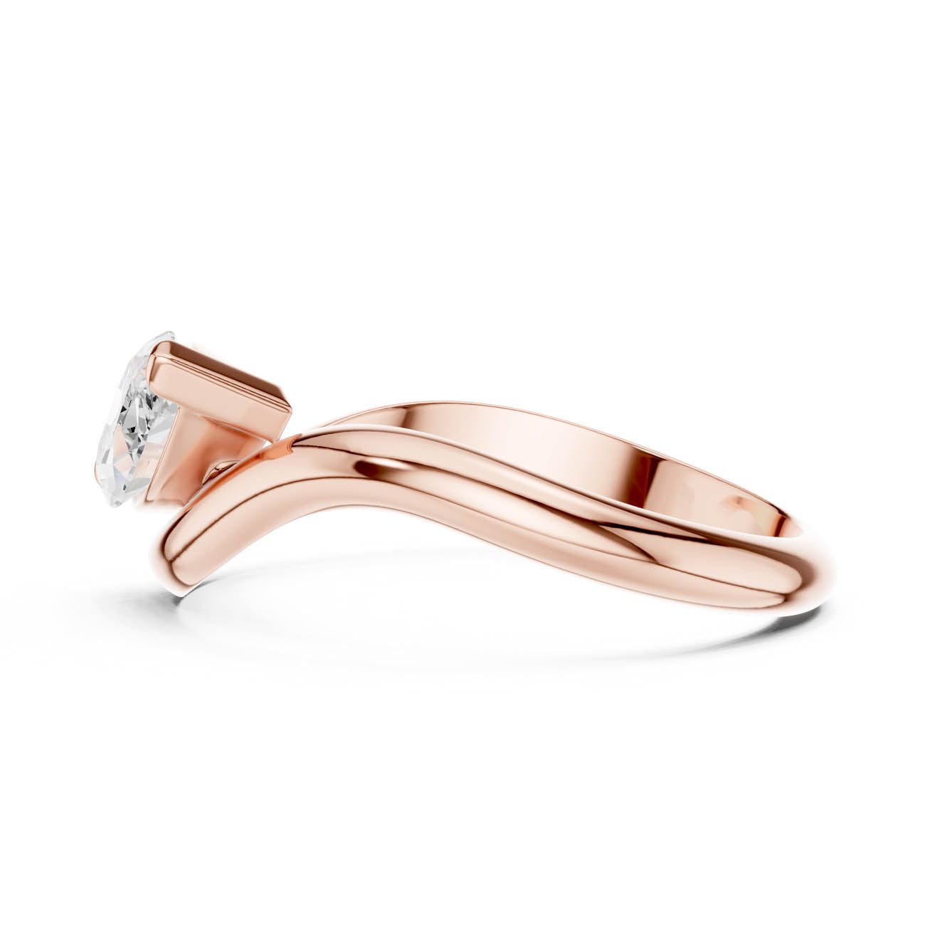 .87 Ct. Marquise Diamond Wave Solitaire Ring (SBWR(30)) 12