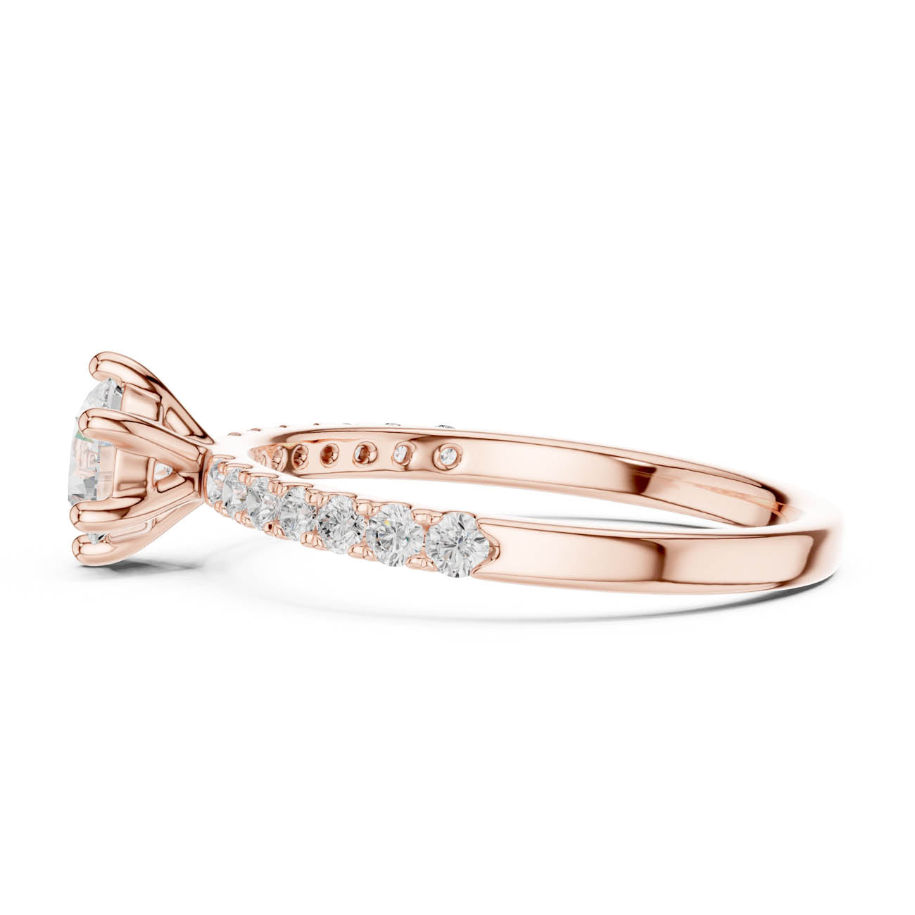 .90 Ct. Round Diamond Solitaire with Pavé Band (SBWR(36)) 12