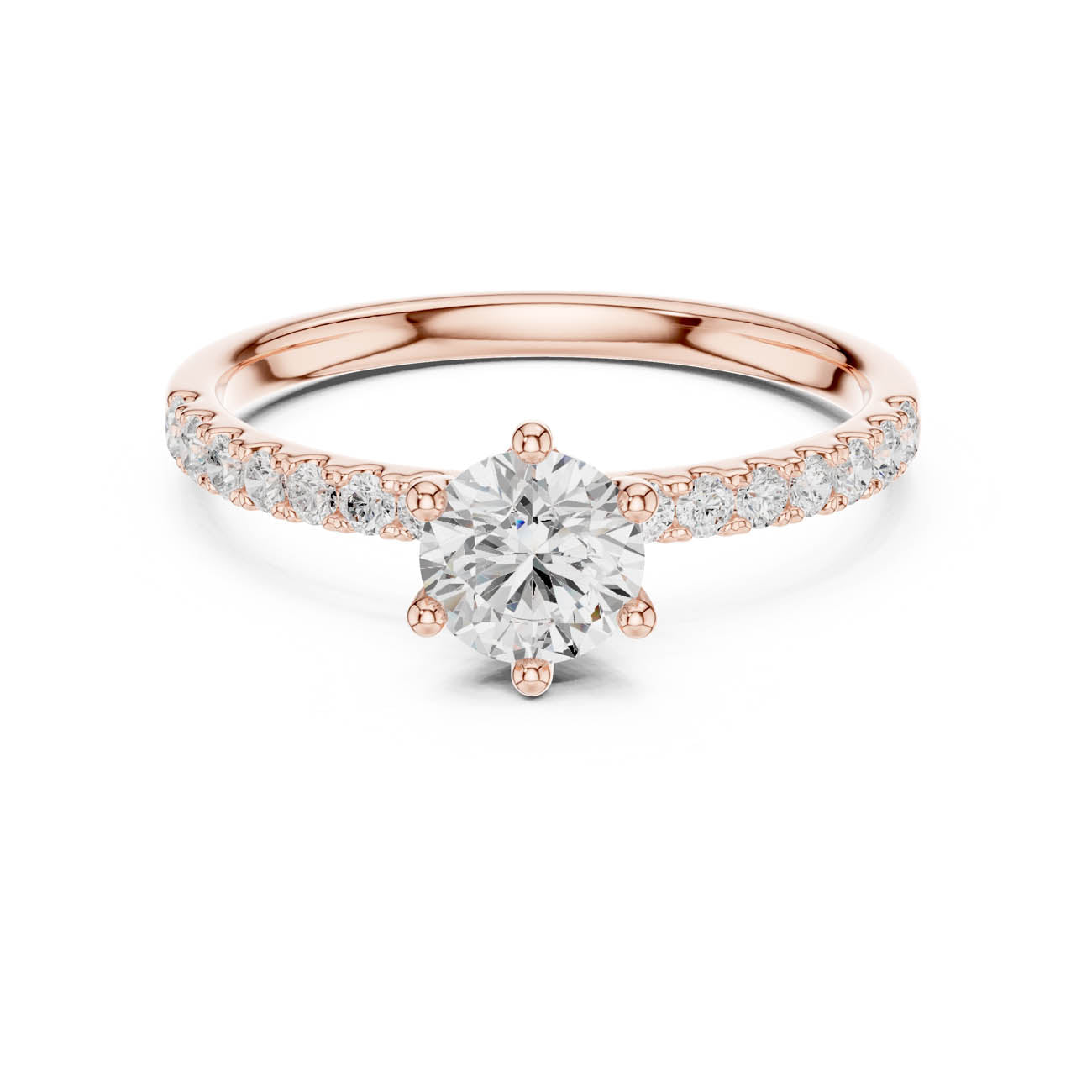 .90 Ct. Round Diamond Solitaire with Pavé Band (SBWR(36)) 7