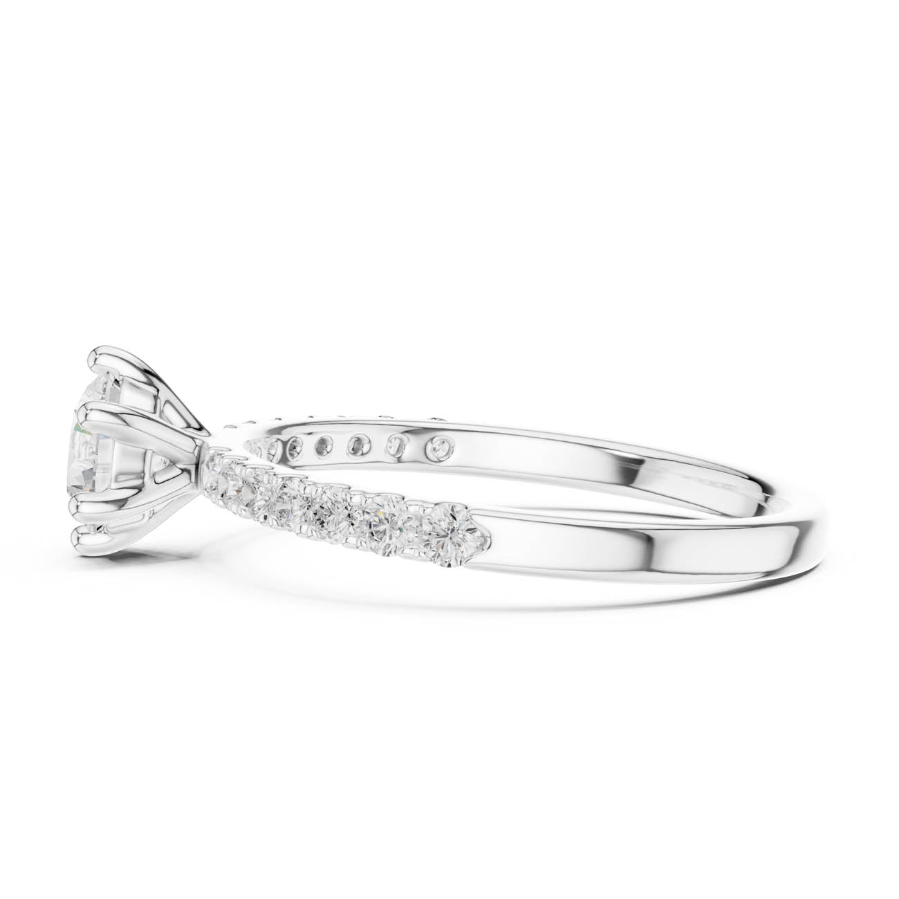 .90 Ct. Round Diamond Solitaire with Pavé Band (SBWR(36)) 11