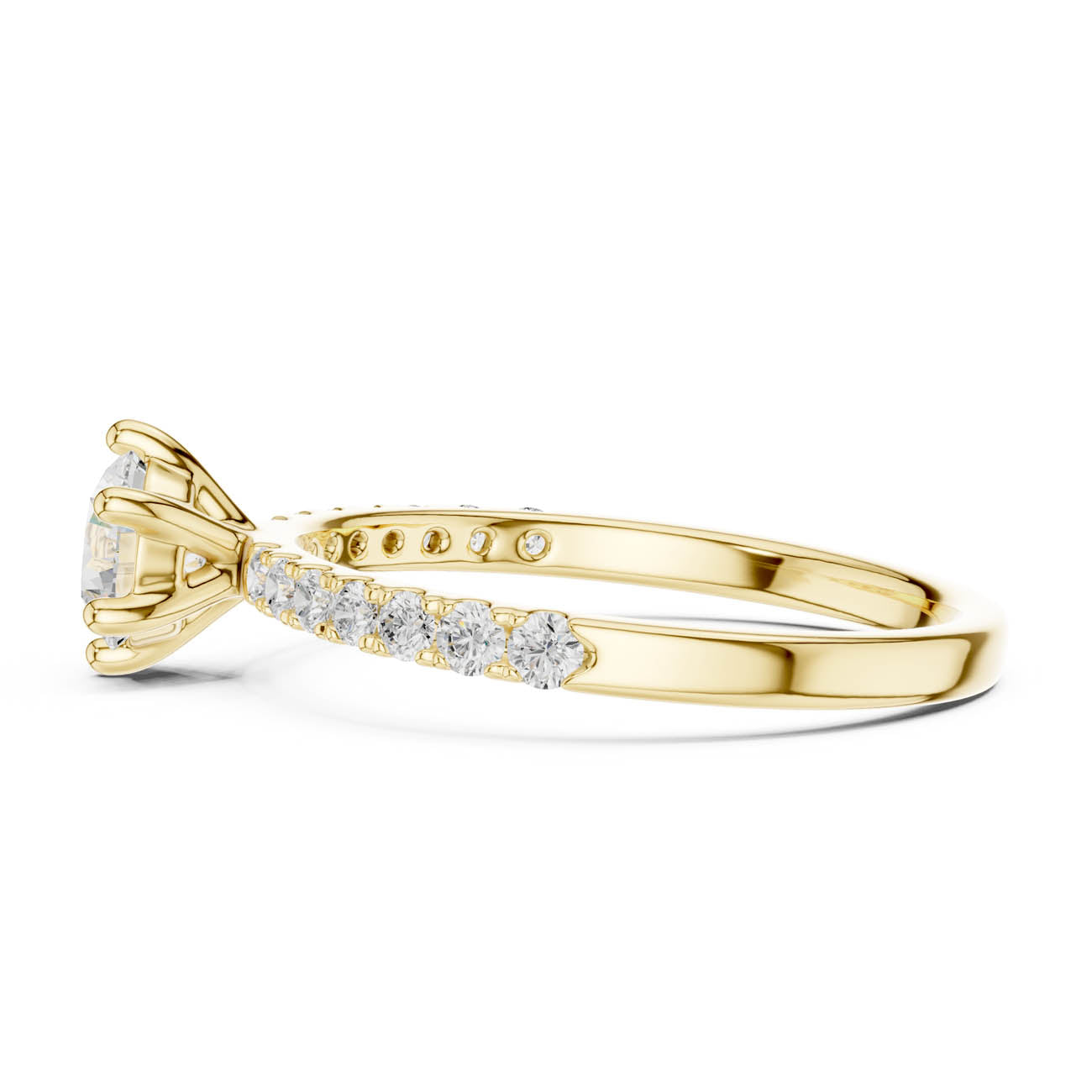 .90 Ct. Round Diamond Solitaire with Pavé Band (SBWR(36)) 4