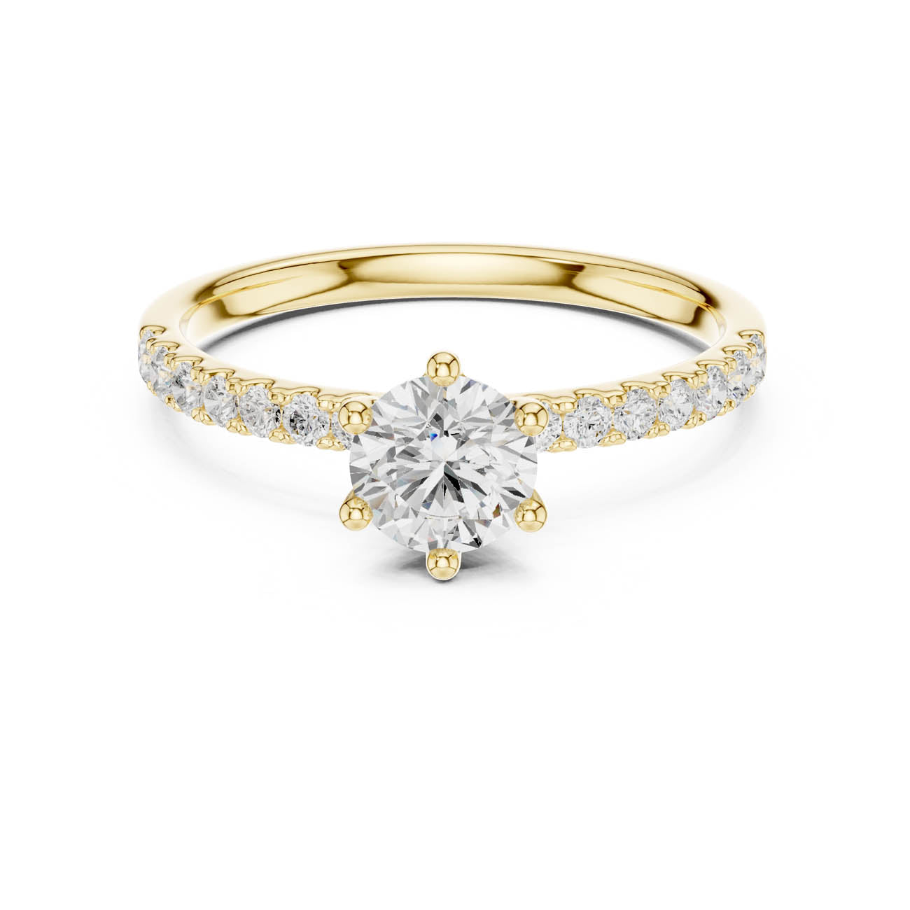 .90 Ct. Round Diamond Solitaire with Pavé Band (SBWR(36)) 5