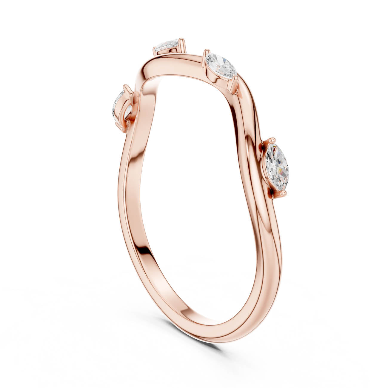 .10 Ct. Marquise Diamond Wave Band Ring (SBWR(3)) 8