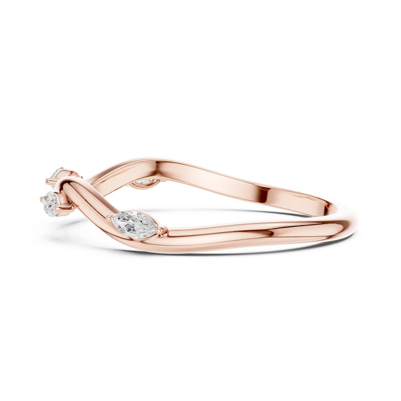 .10 Ct. Marquise Diamond Wave Band Ring (SBWR(3)) 9