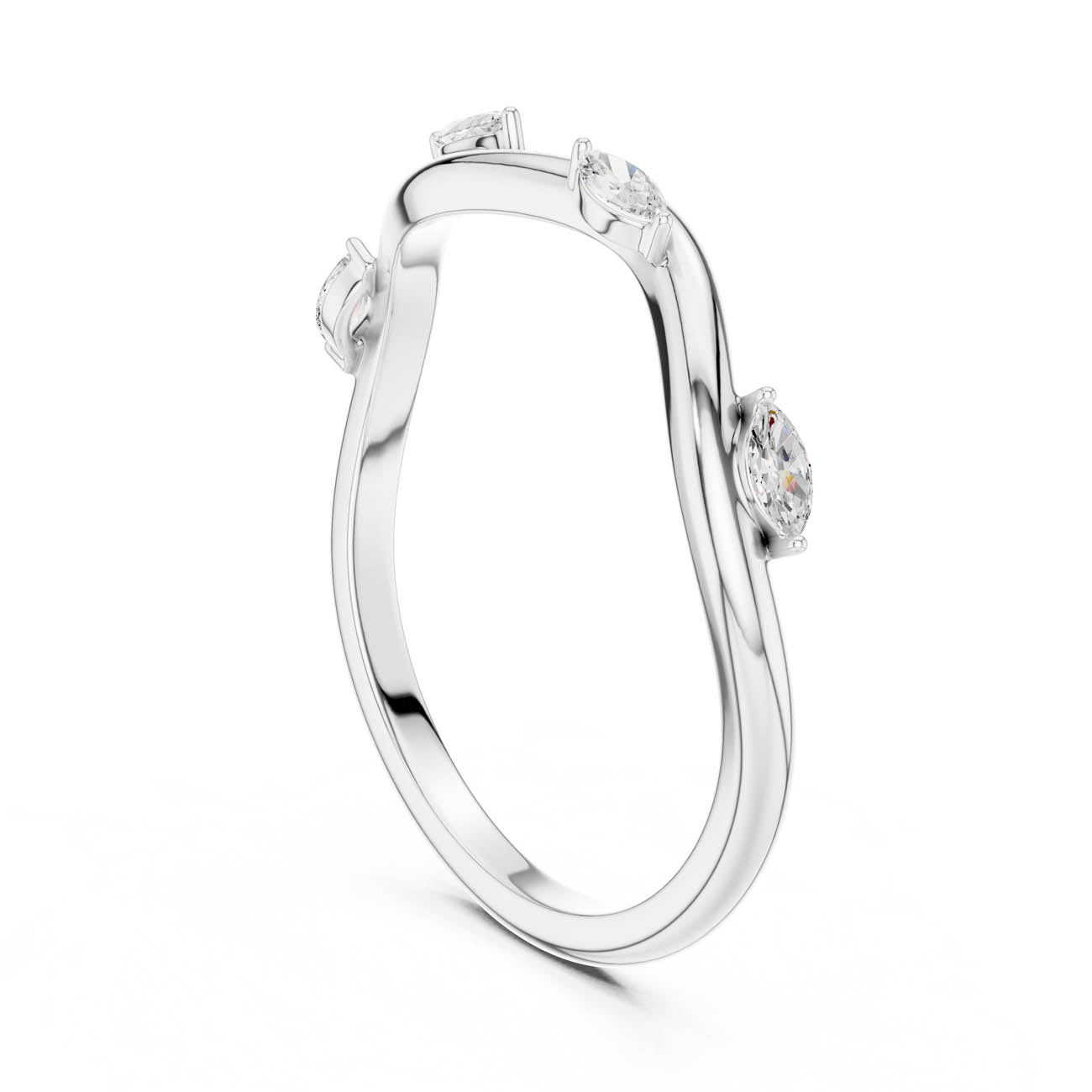 .10 Ct. Marquise Diamond Wave Band Ring (SBWR(3)) 11