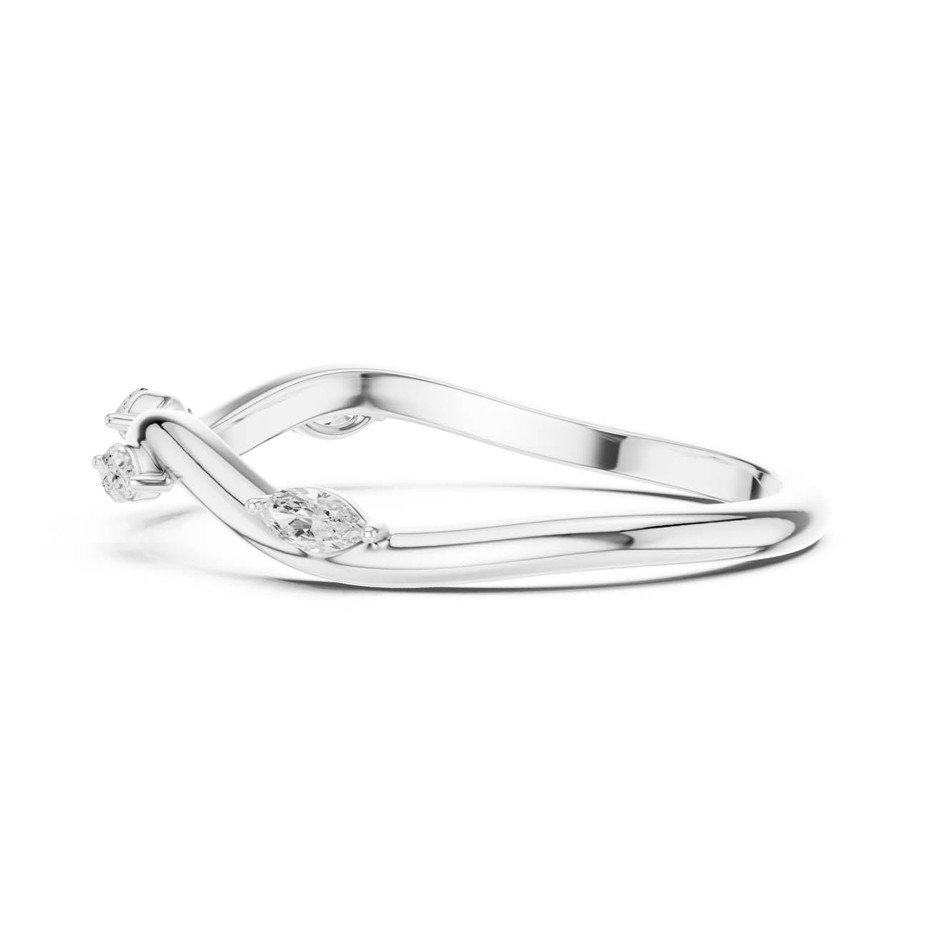 .10 Ct. Marquise Diamond Wave Band Ring (SBWR(3)) 13