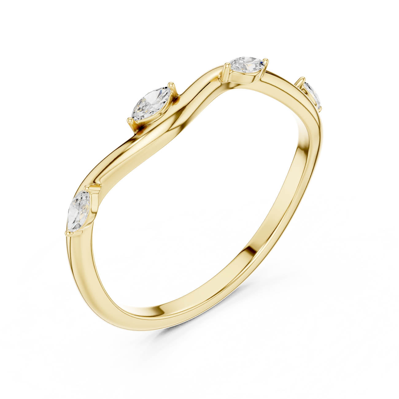 .10 Ct. Marquise Diamond Wave Band Ring (SBWR(3))
