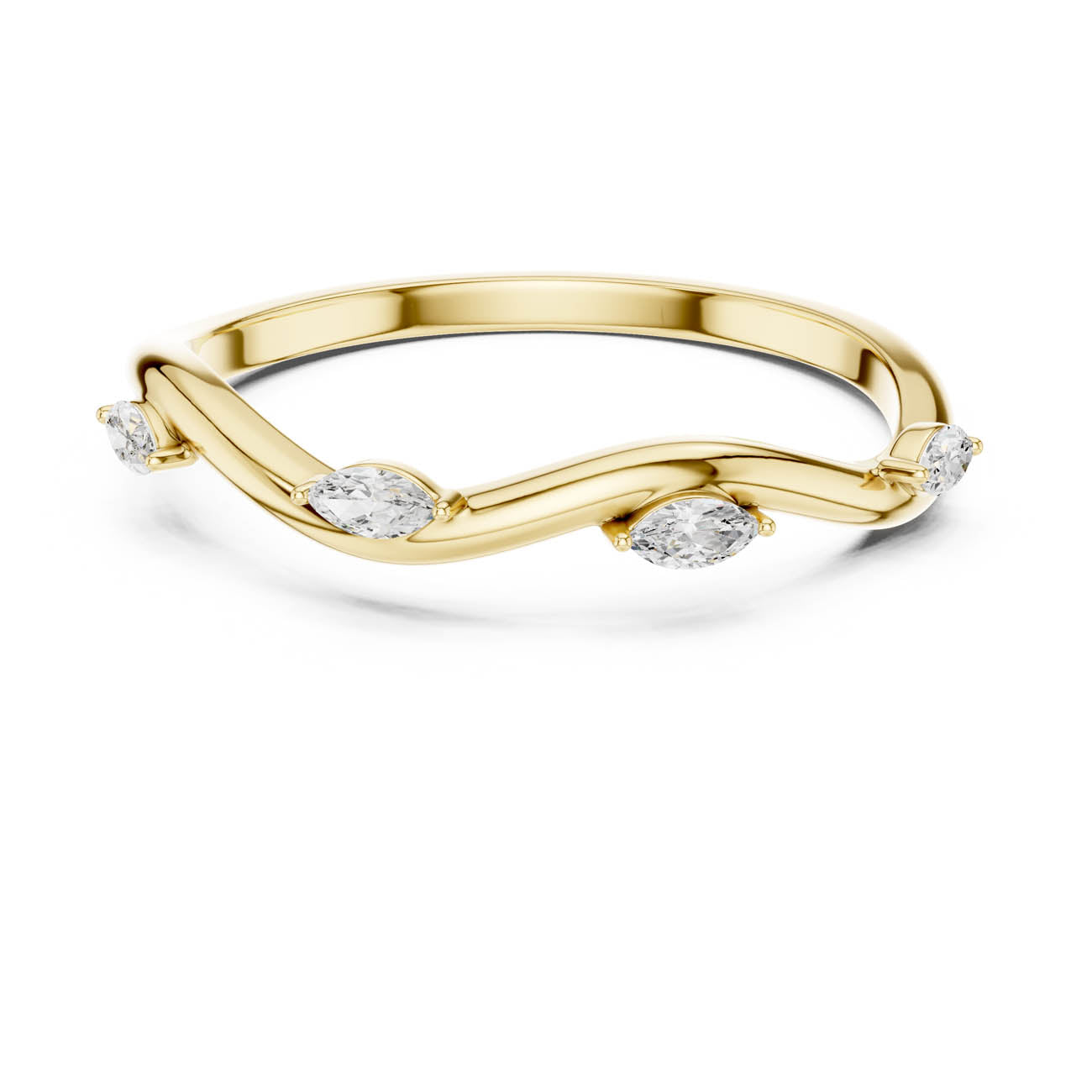 .10 Ct. Marquise Diamond Wave Band Ring (SBWR(3)) 5