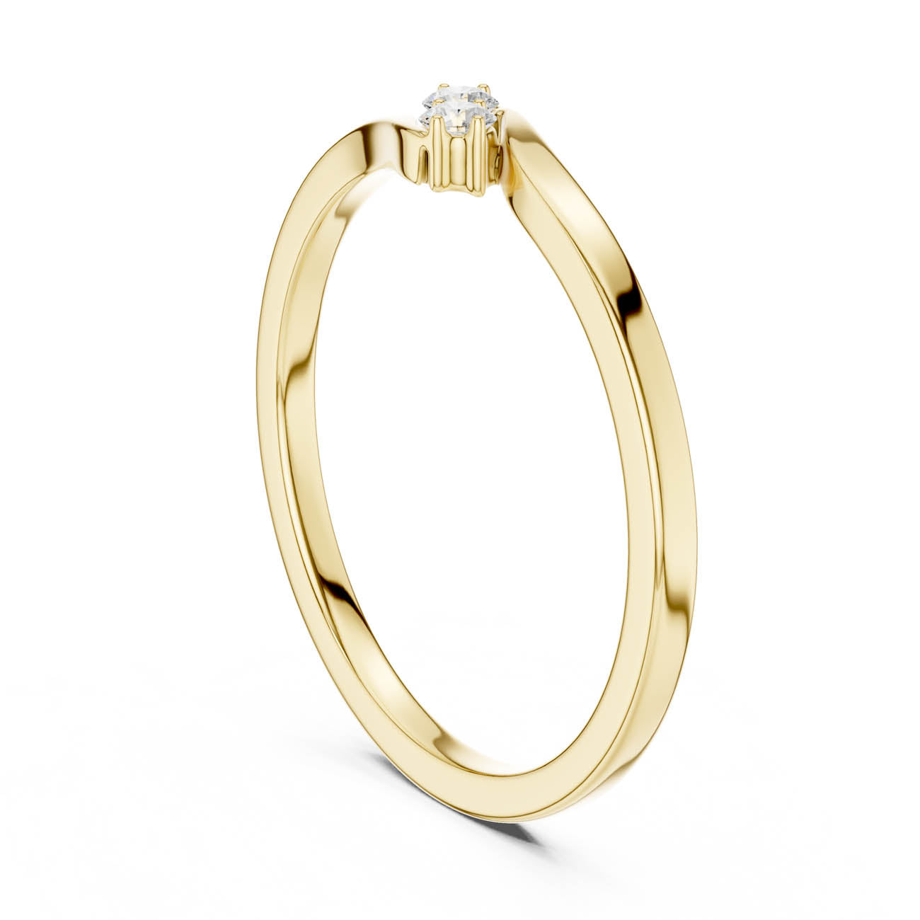 .07 Ct. Two-Stone Round Diamond Ring with Sculpted Closed Band (SBWR(41)) 3
