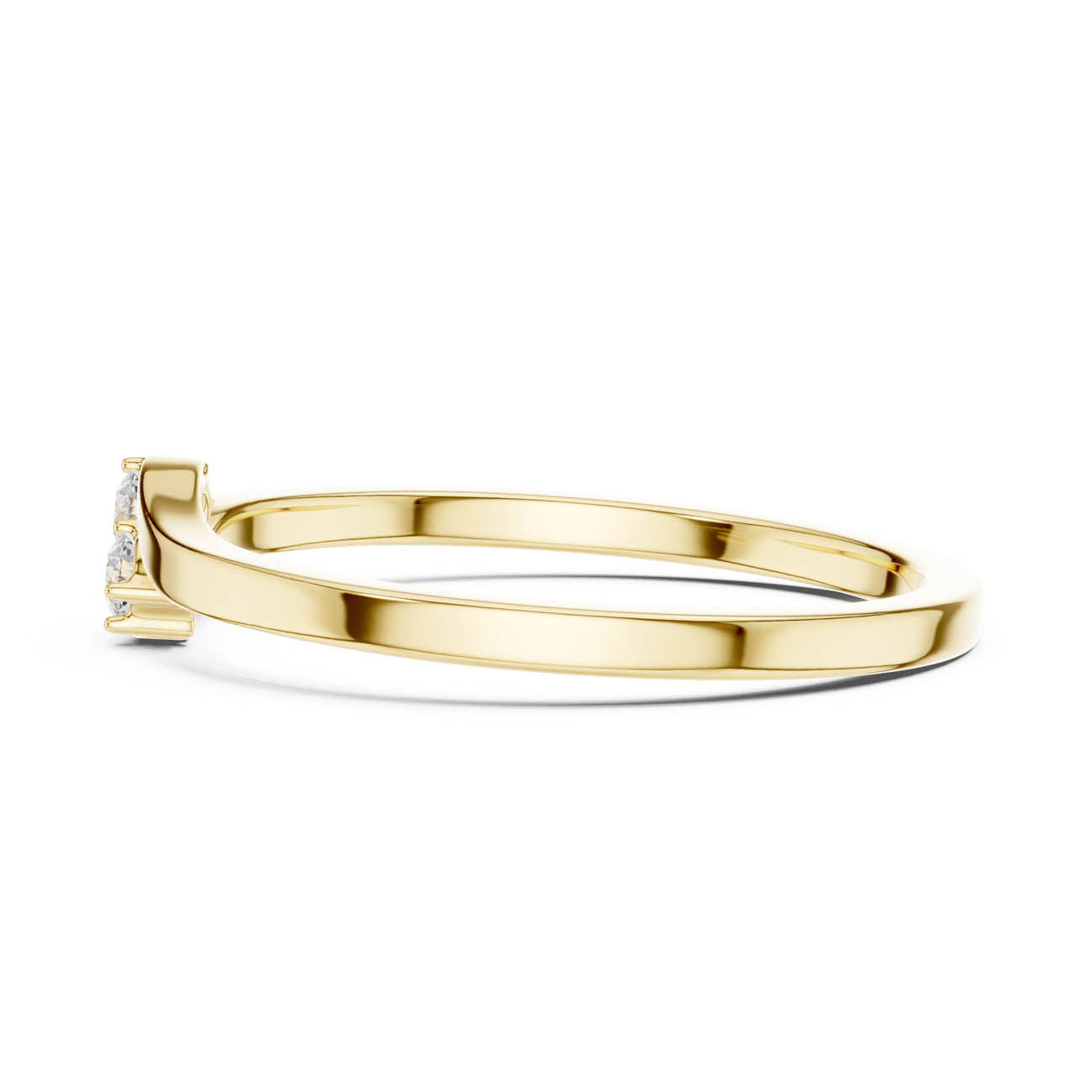 .07 Ct. Two-Stone Round Diamond Ring with Sculpted Closed Band (SBWR(41)) 4