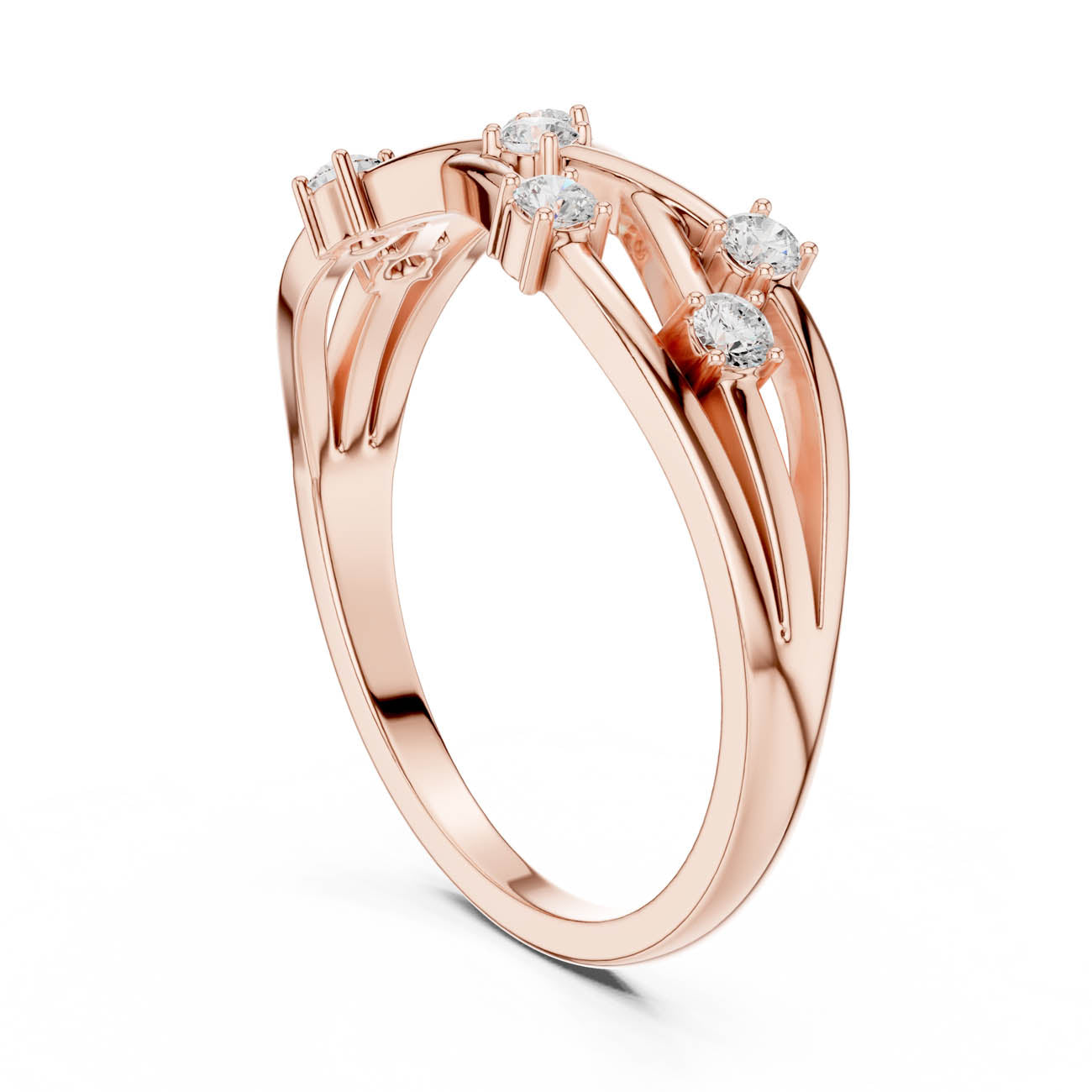 .18 Ct. Interwoven Round Diamond Accent Band (SBWR(44)) 9