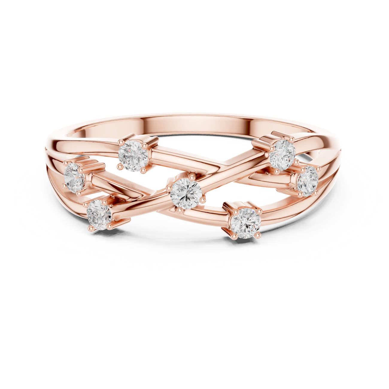 .18 Ct. Interwoven Round Diamond Accent Band (SBWR(44)) 5